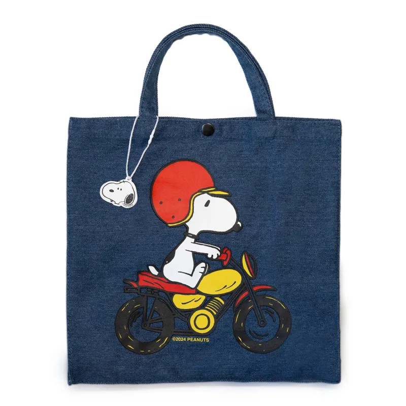 3P4 x Peanuts® - Snoopy Easy Rider Vintage-Style Market Tote sold by Three Potato Four