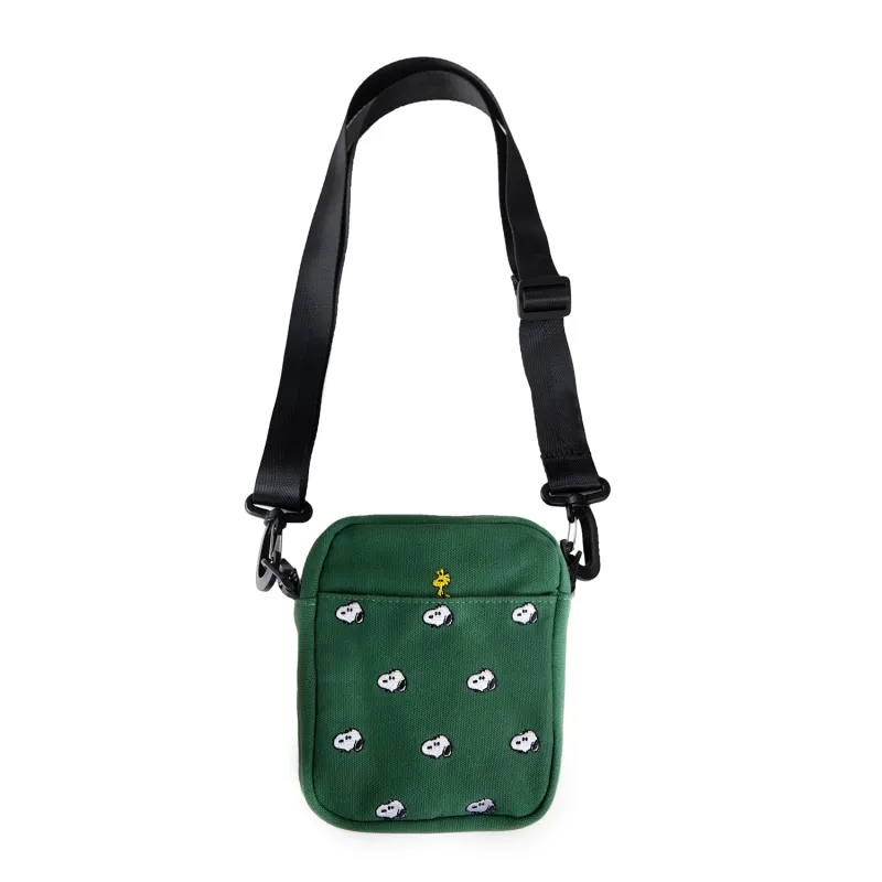 3P4 x Peanuts® - Snoopy Embroidered Crossbody Bag (Forest) sold by Three Potato Four
