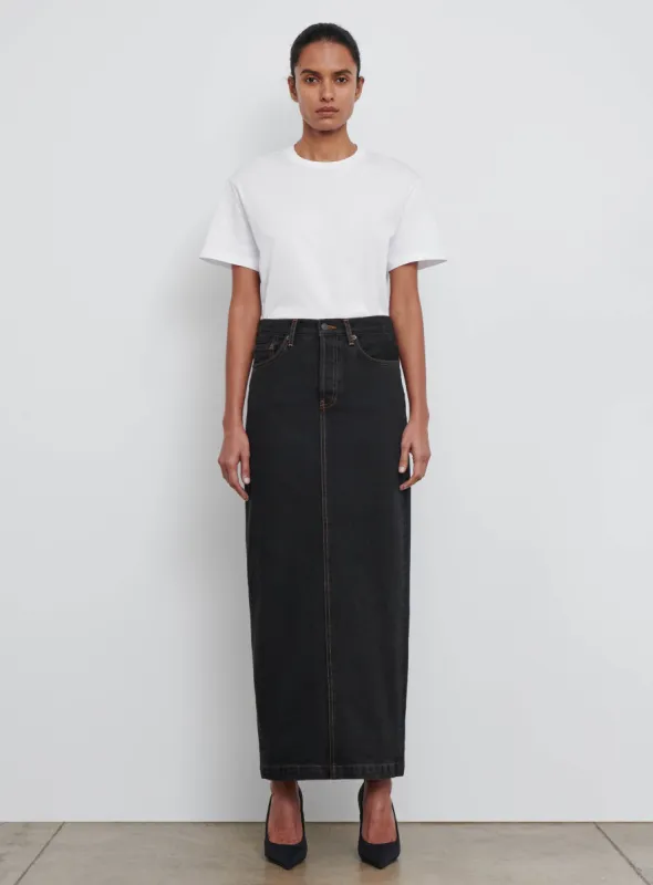 Denim Column Skirt sold by WARDROBE.NYC