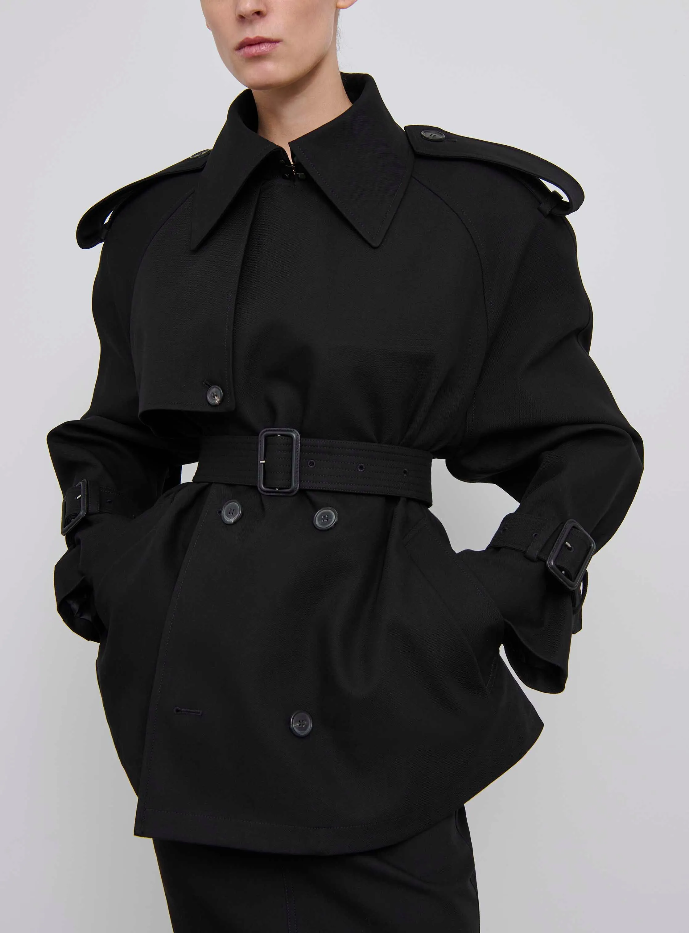 Crop Trench sold by WARDROBE.NYC product image thumbnail 5