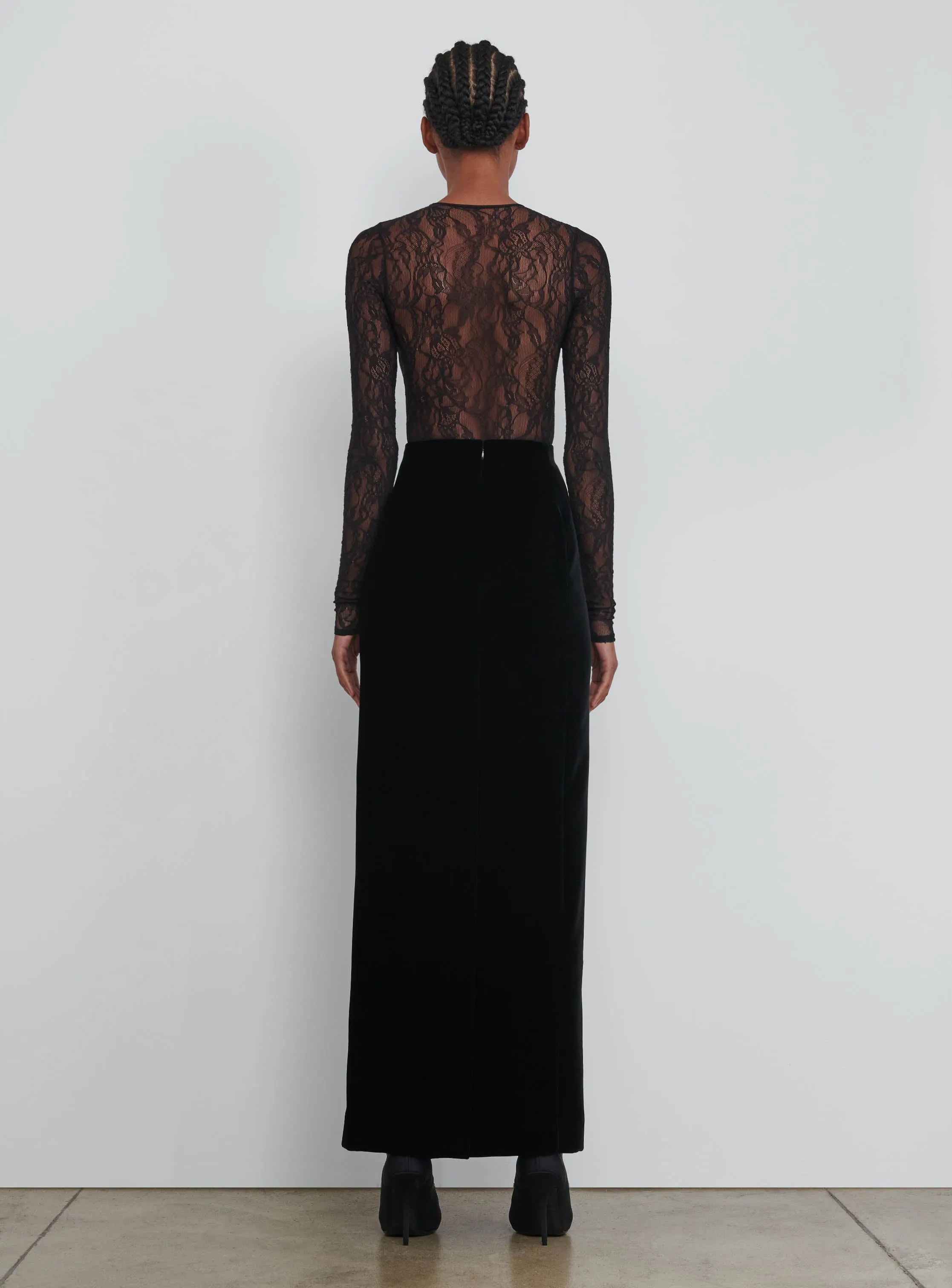 Velvet Column Skirt sold by WARDROBE.NYC product image thumbnail 3