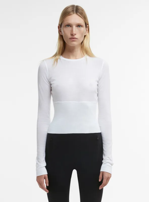 Crop Fitted Long Sleeve Tee sold by WARDROBE.NYC