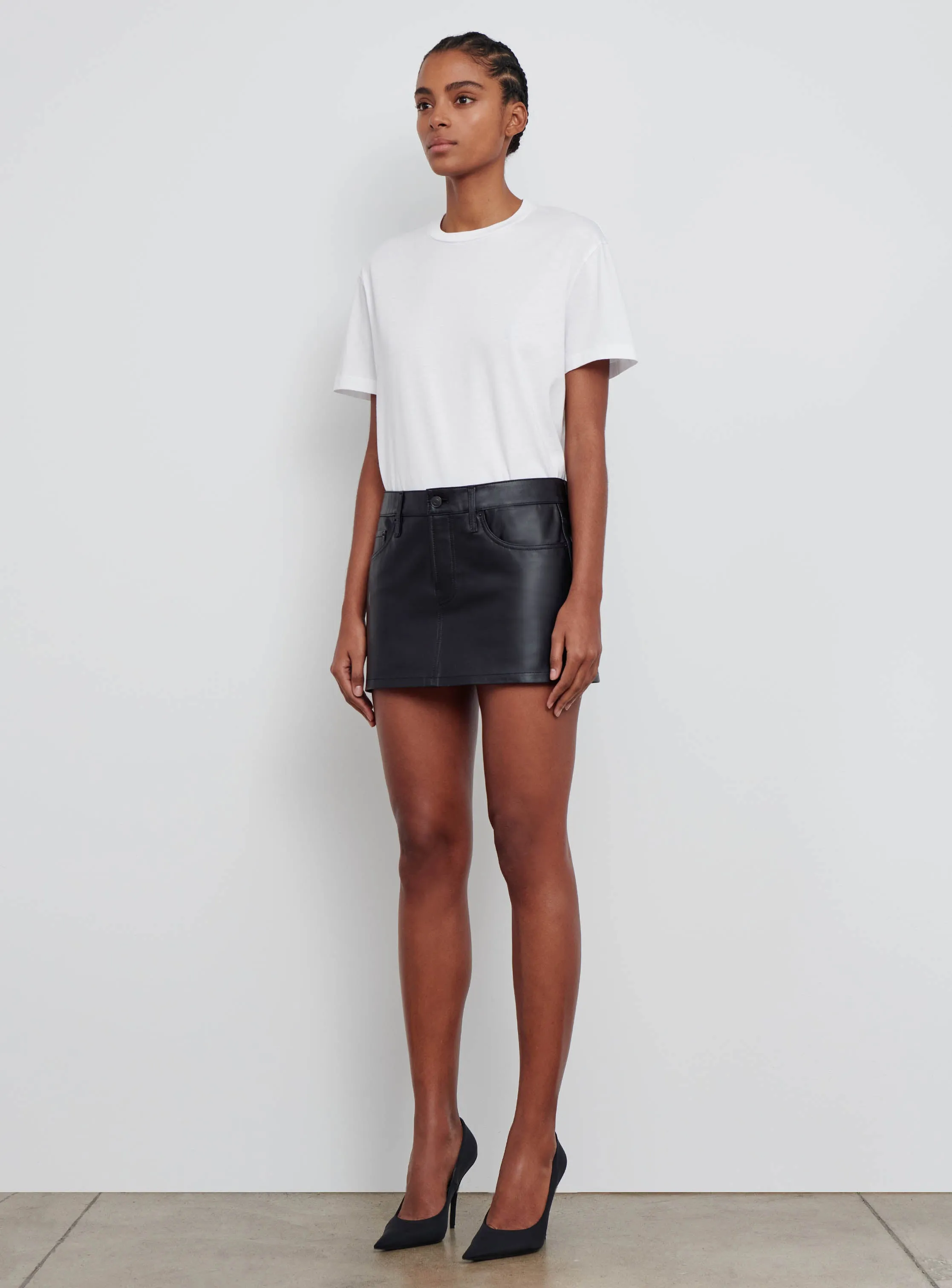 Leather Micro Mini Skirt sold by WARDROBE.NYC product image thumbnail 2