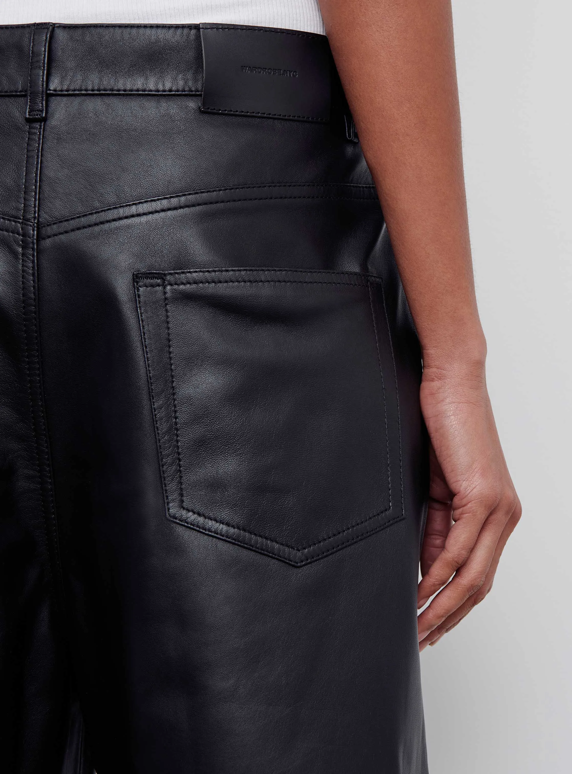 Leather Low Rise Pant sold by WARDROBE.NYC product image thumbnail 5