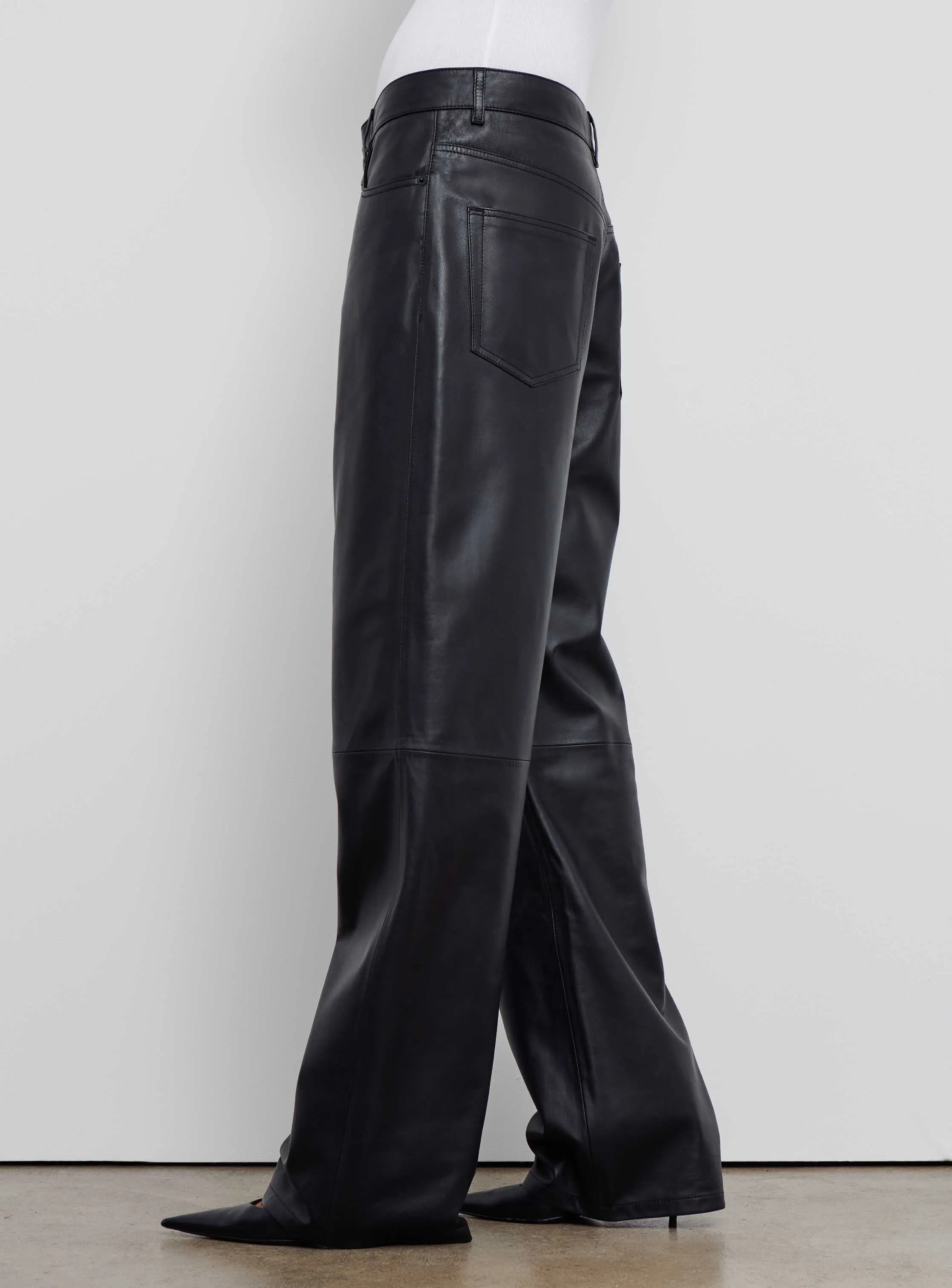Leather Low Rise Pant sold by WARDROBE.NYC product image thumbnail 4