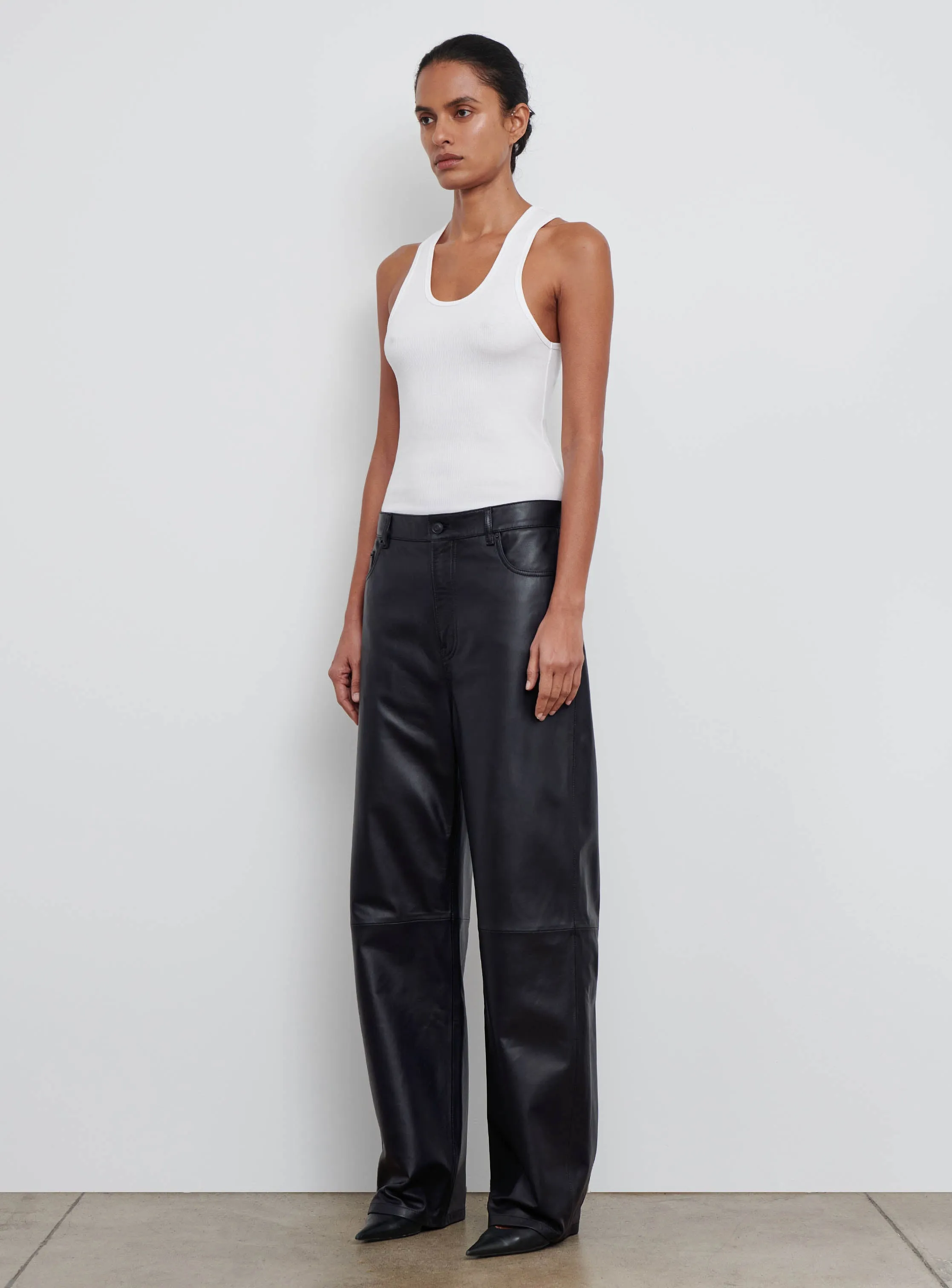 Leather Low Rise Pant sold by WARDROBE.NYC product image thumbnail 2