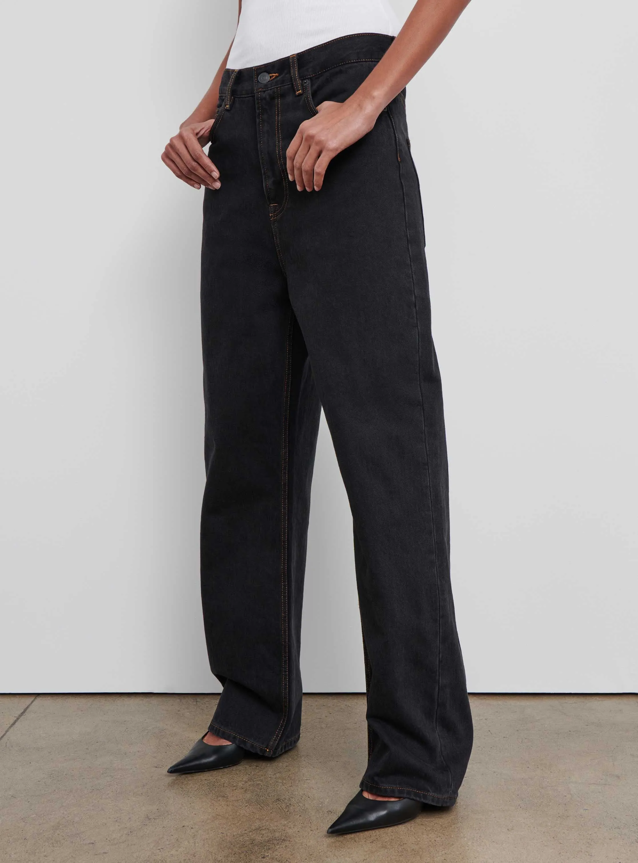 Denim Low Rise Jean sold by WARDROBE.NYC product image thumbnail 4