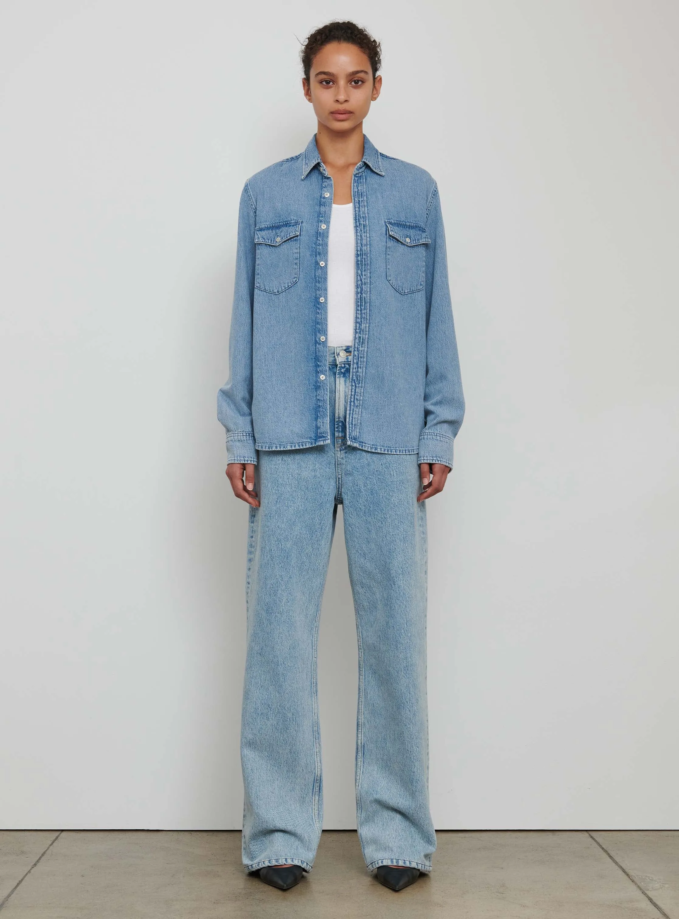 Denim Shirt sold by WARDROBE.NYC