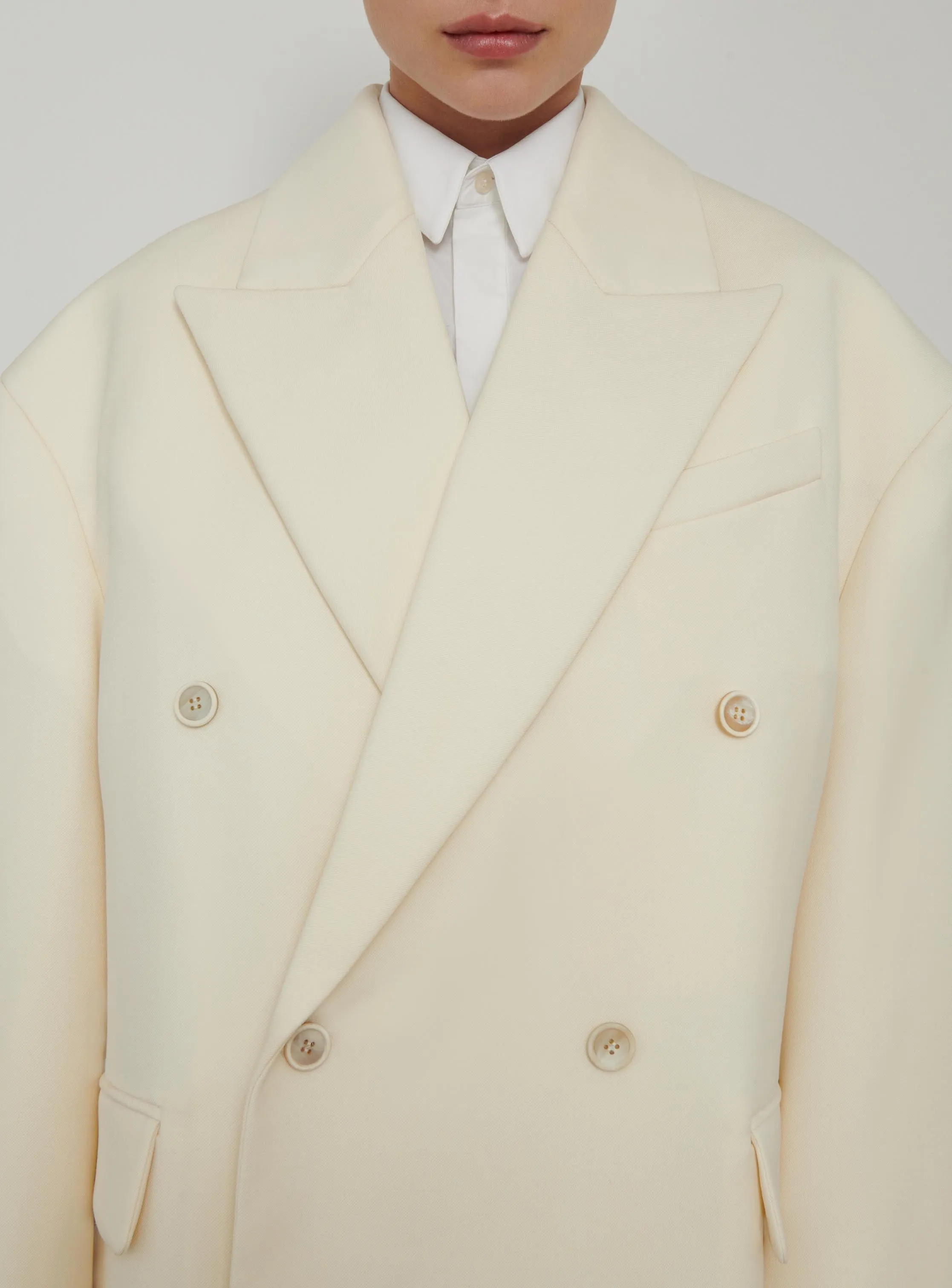 Double Breasted Oversize Coat sold by WARDROBE.NYC product image thumbnail 4