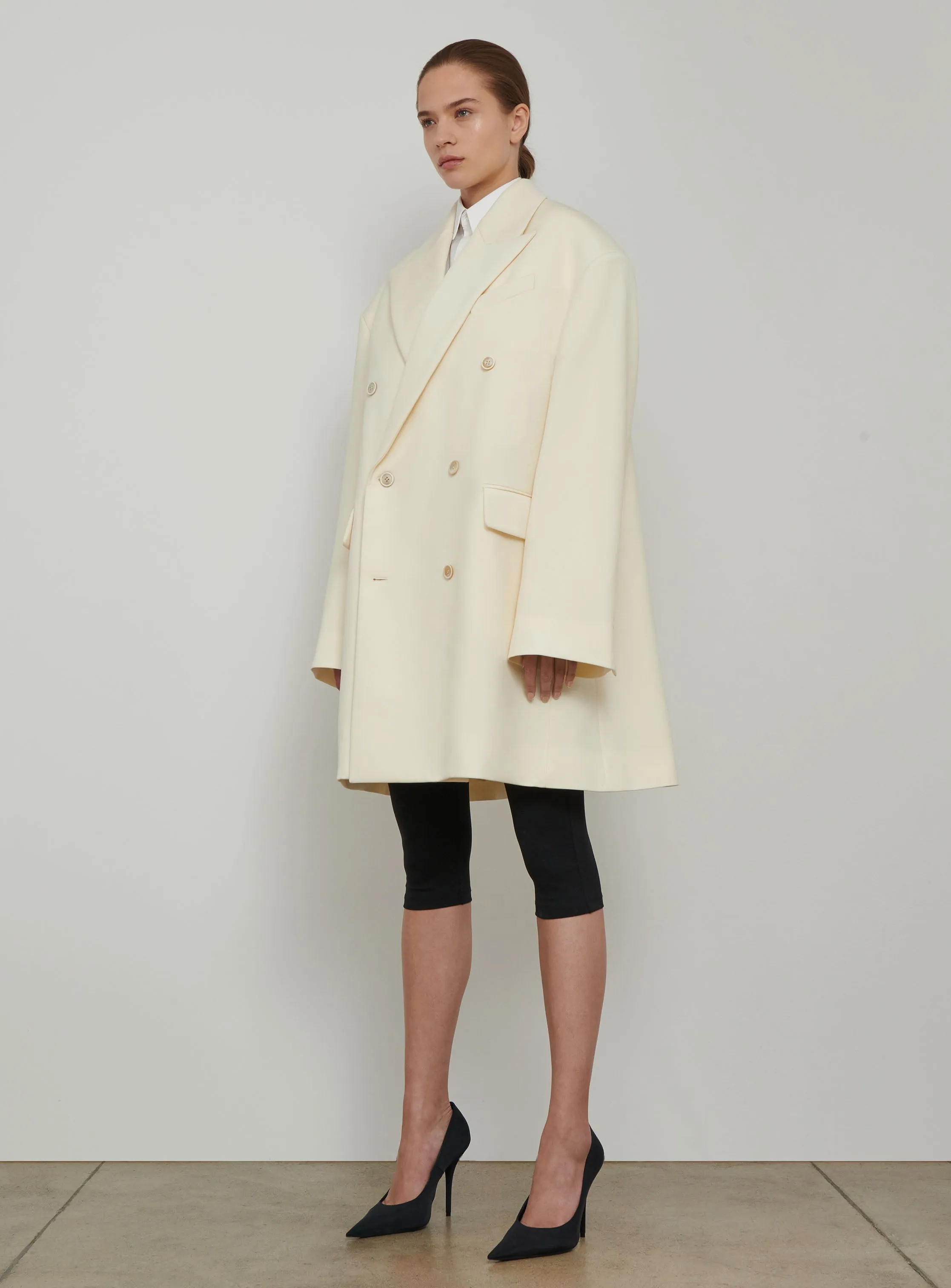 Double Breasted Oversize Coat sold by WARDROBE.NYC product image thumbnail 2