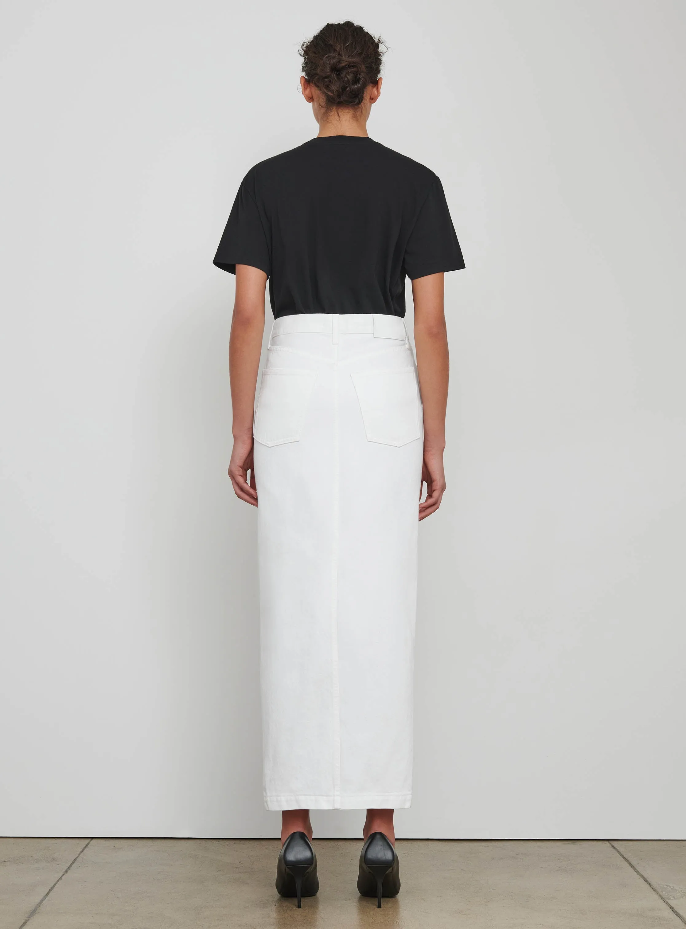 Denim Column Skirt sold by WARDROBE.NYC product image thumbnail 3