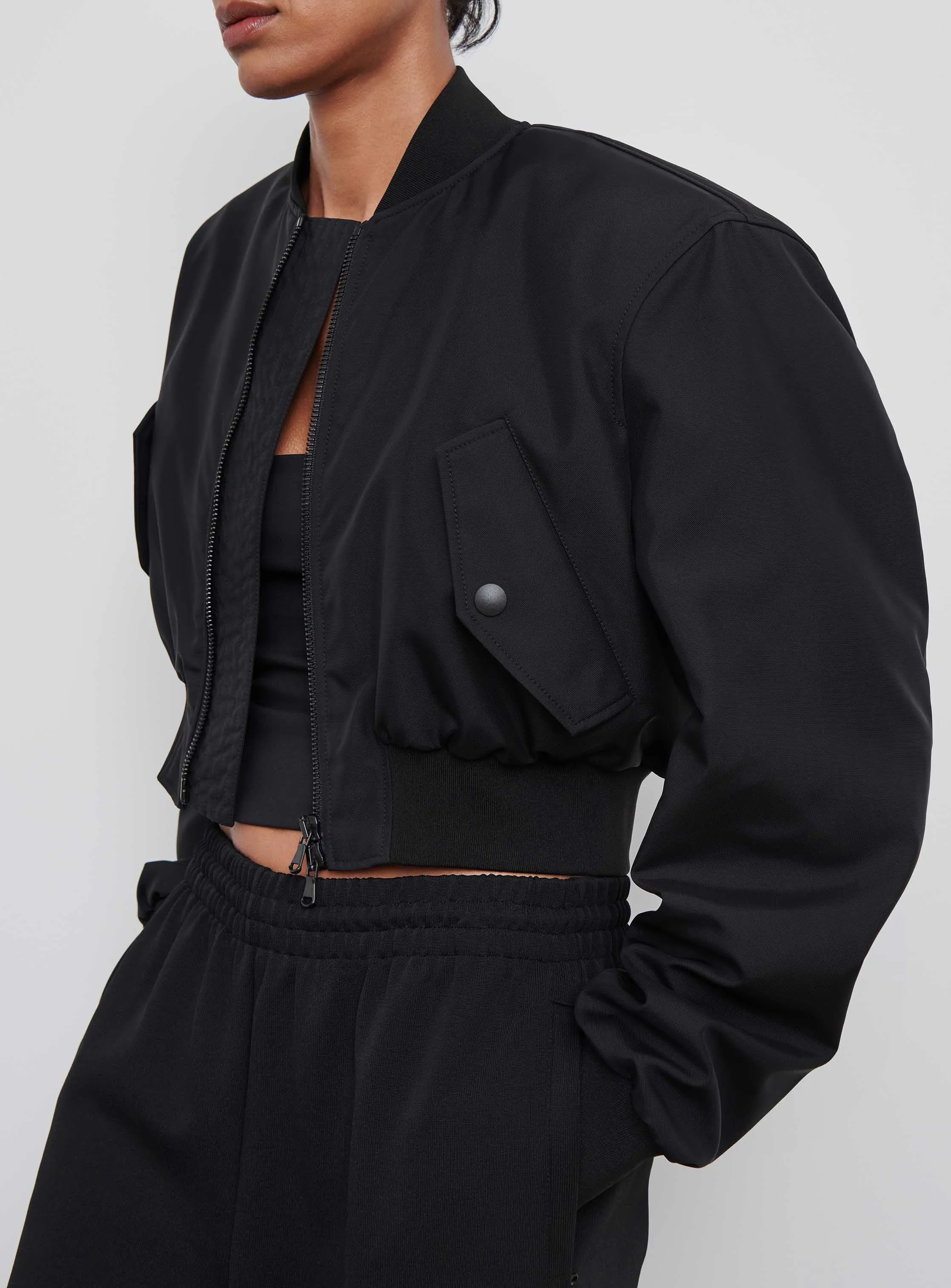 Tailored Crop Bomber sold by WARDROBE.NYC product image thumbnail 5