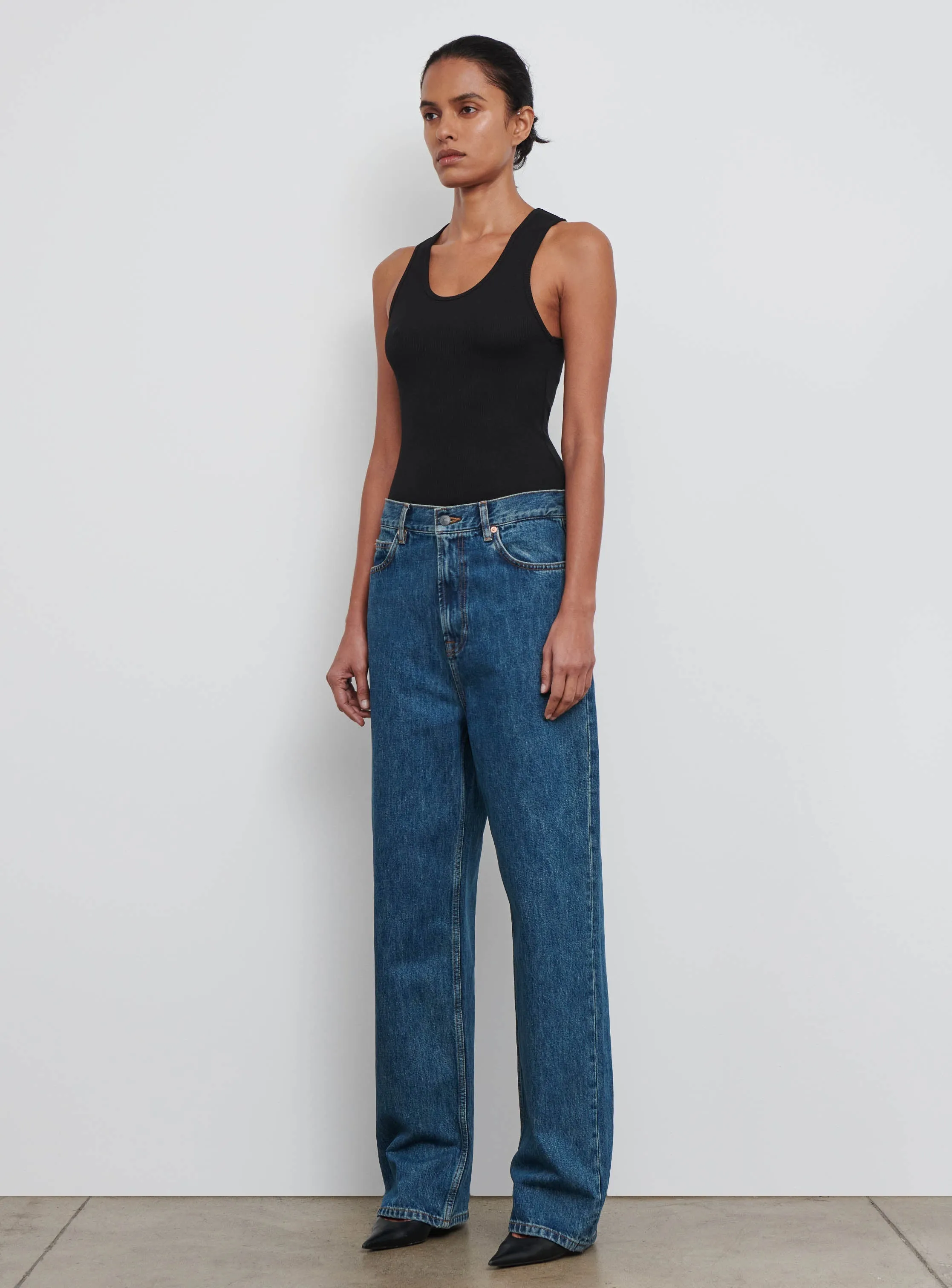 Denim Low Rise Jean sold by WARDROBE.NYC product image thumbnail 2