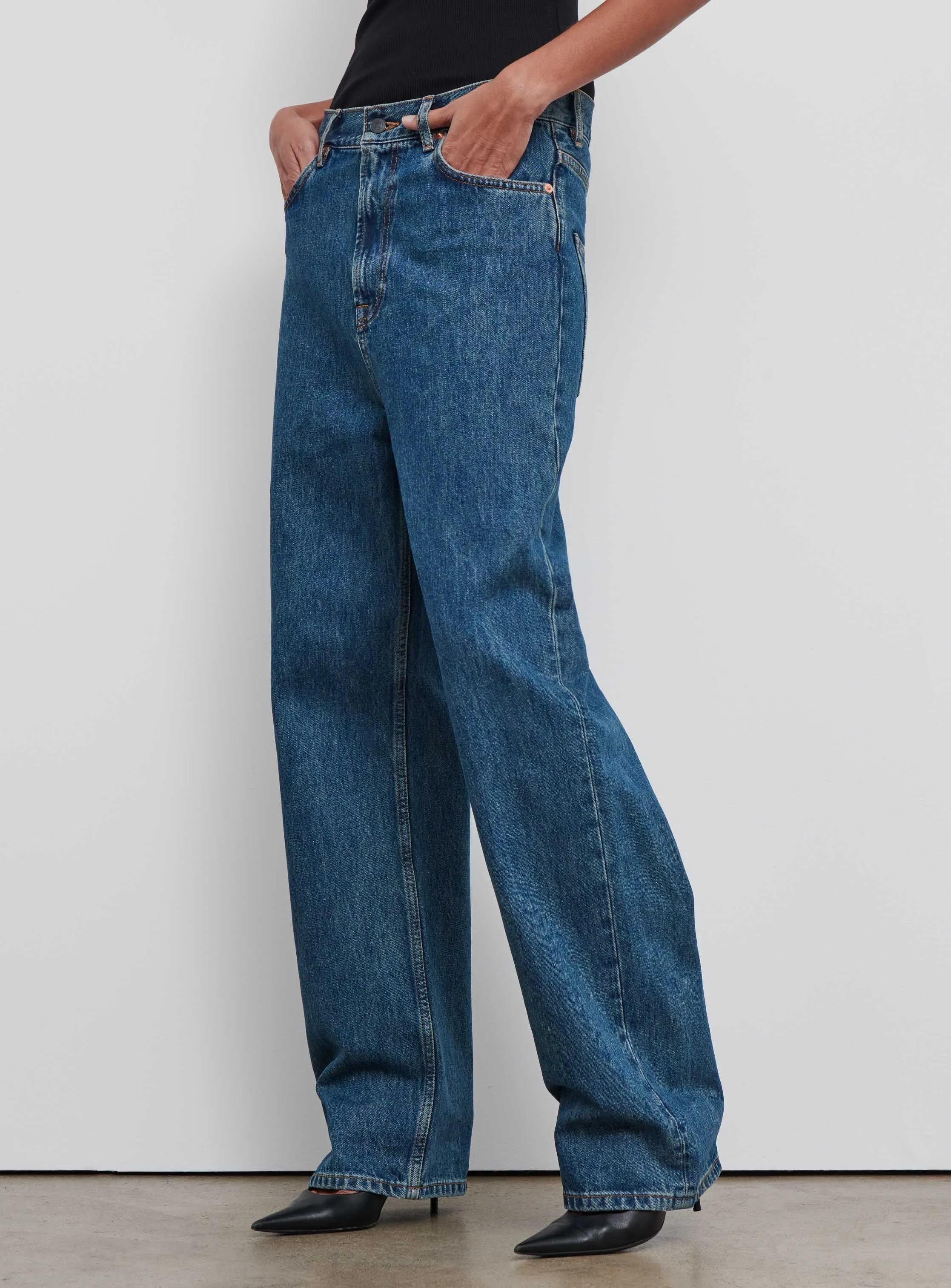 Denim Low Rise Jean sold by WARDROBE.NYC product image thumbnail 4