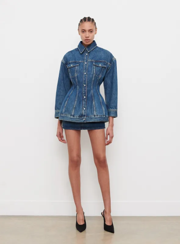 Denim Contour Jacket sold by WARDROBE.NYC