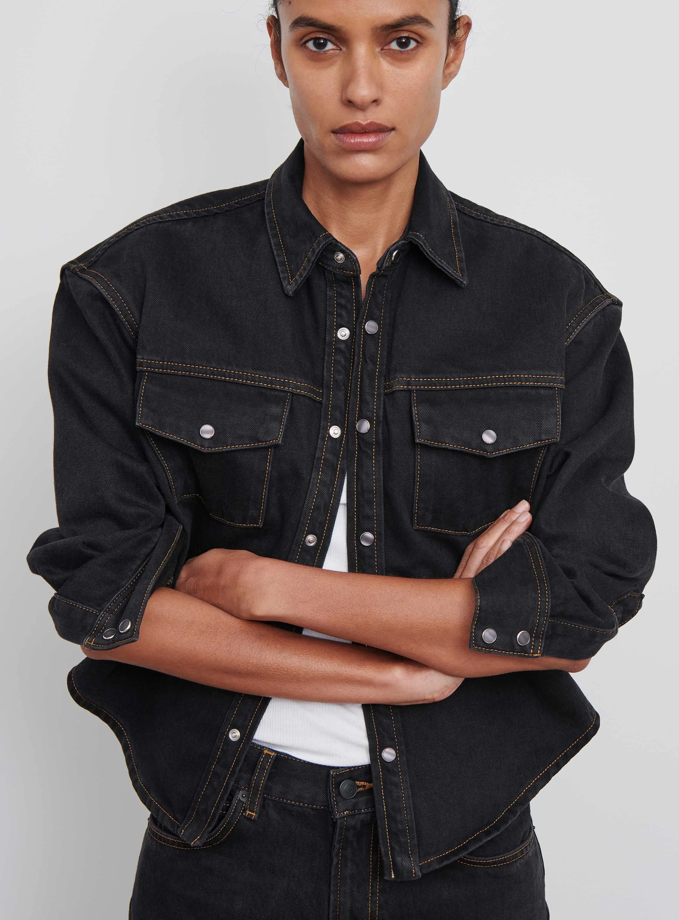 Denim Jacket sold by WARDROBE.NYC product image thumbnail 4