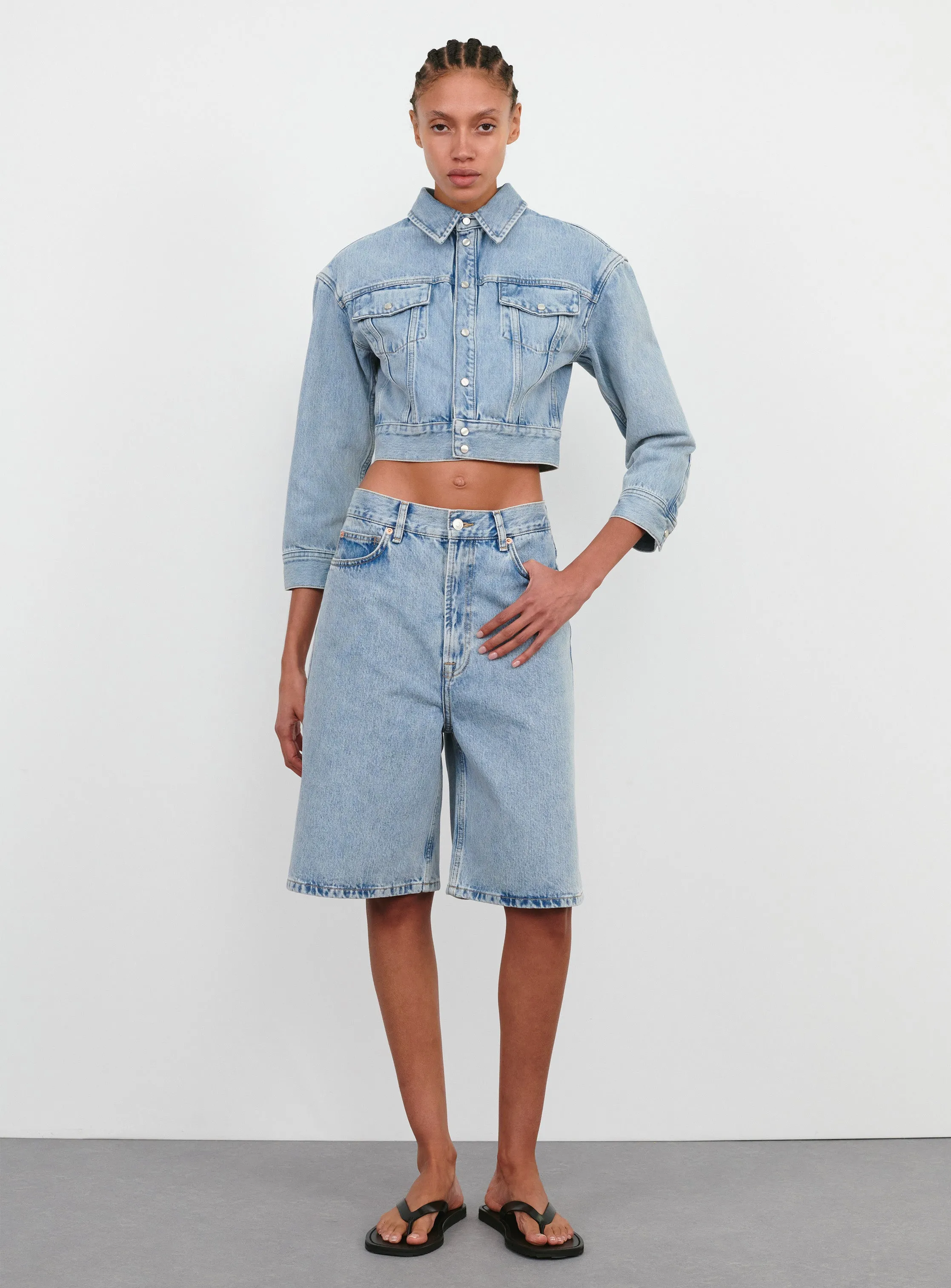 Denim Low Rise Short sold by WARDROBE.NYC
