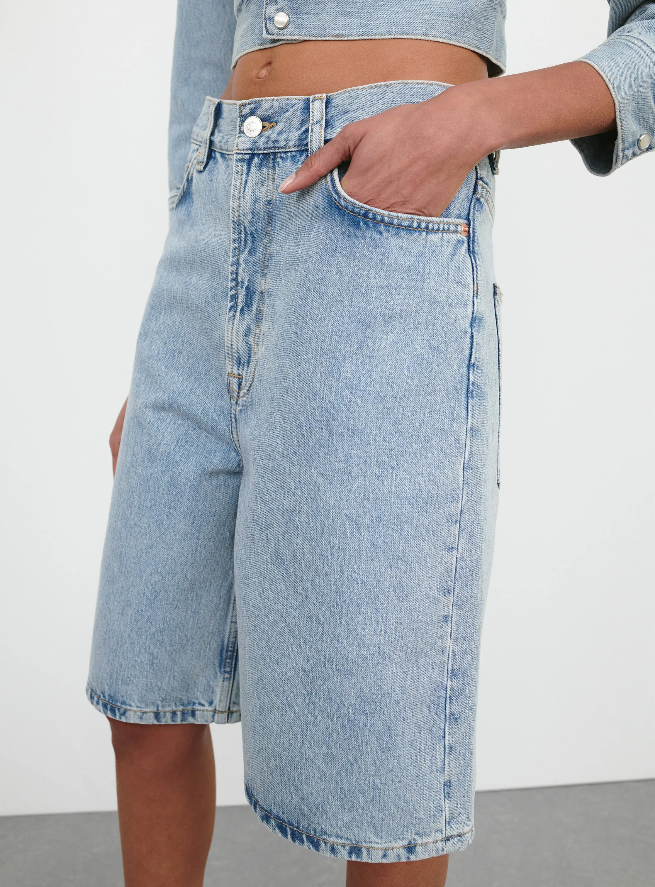 Denim Low Rise Short sold by WARDROBE.NYC product image thumbnail 4