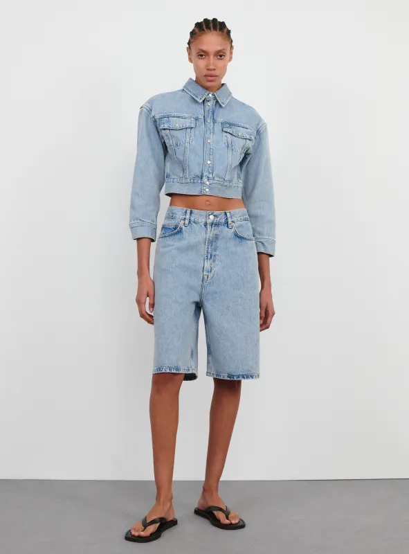 Denim Crop Jacket made by WARDROBE.NYC