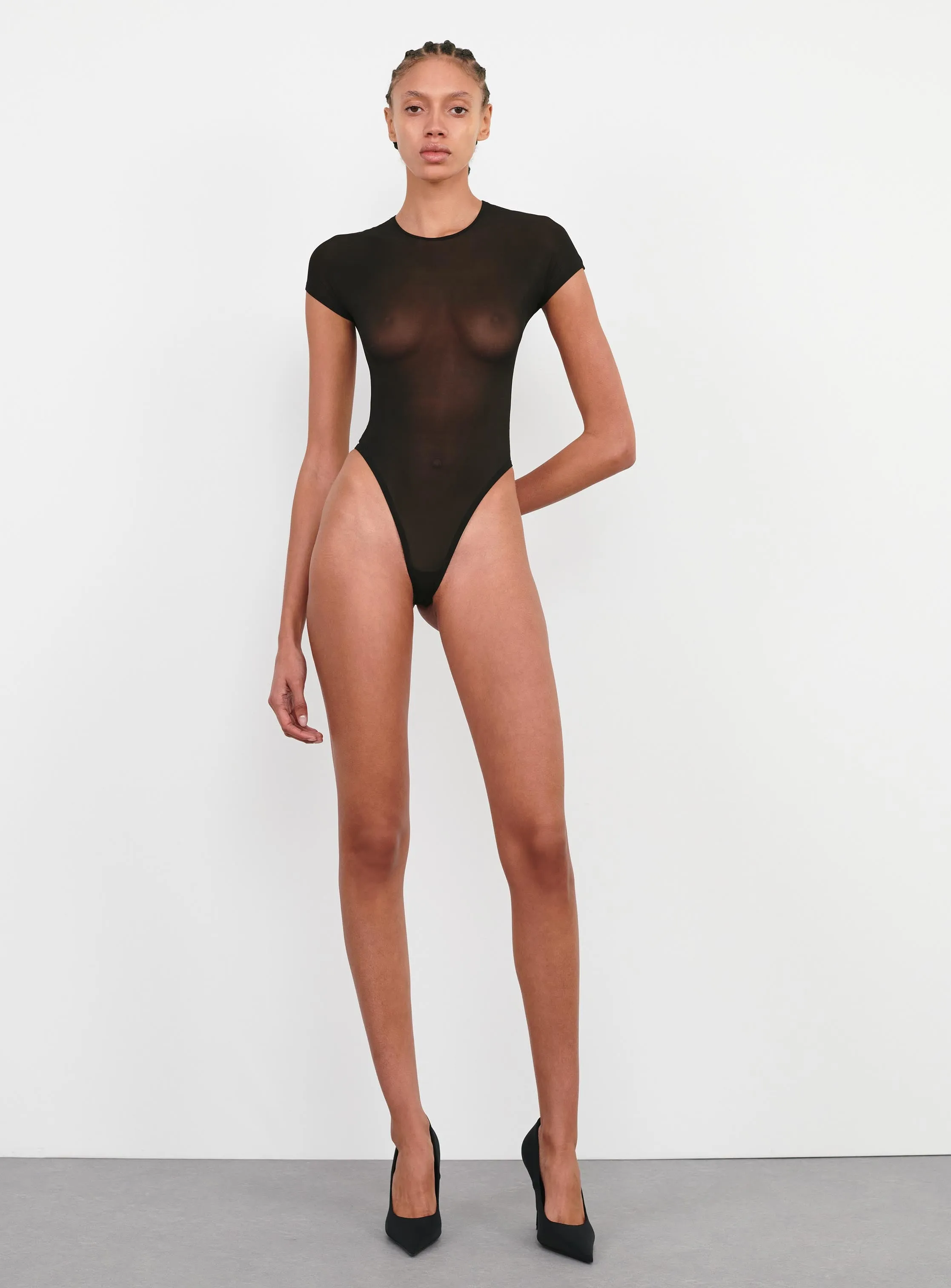 Sheer Cap Sleeve Bodysuit sold by WARDROBE.NYC