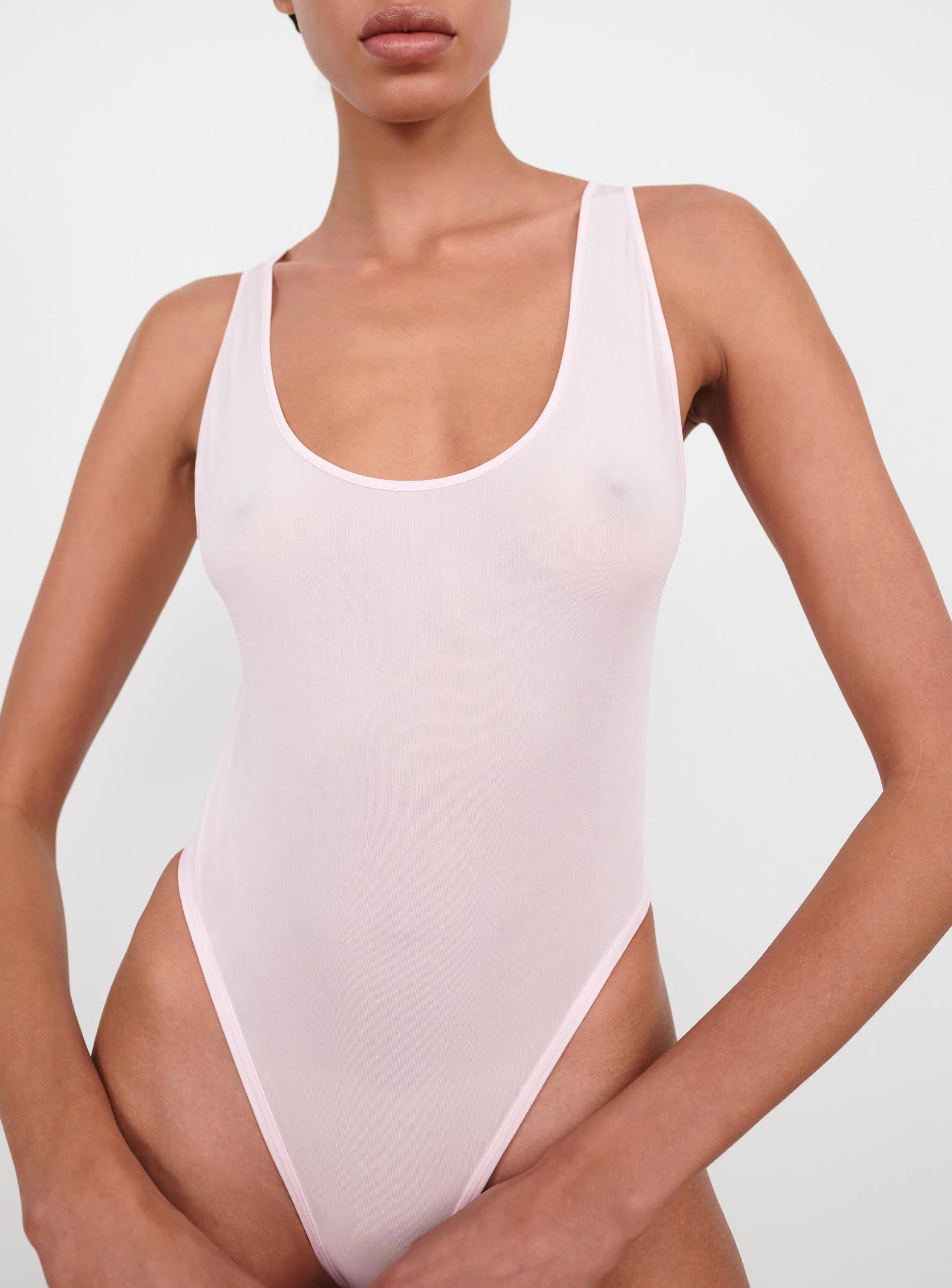Sheer Tank Bodysuit sold by WARDROBE.NYC product image thumbnail 5