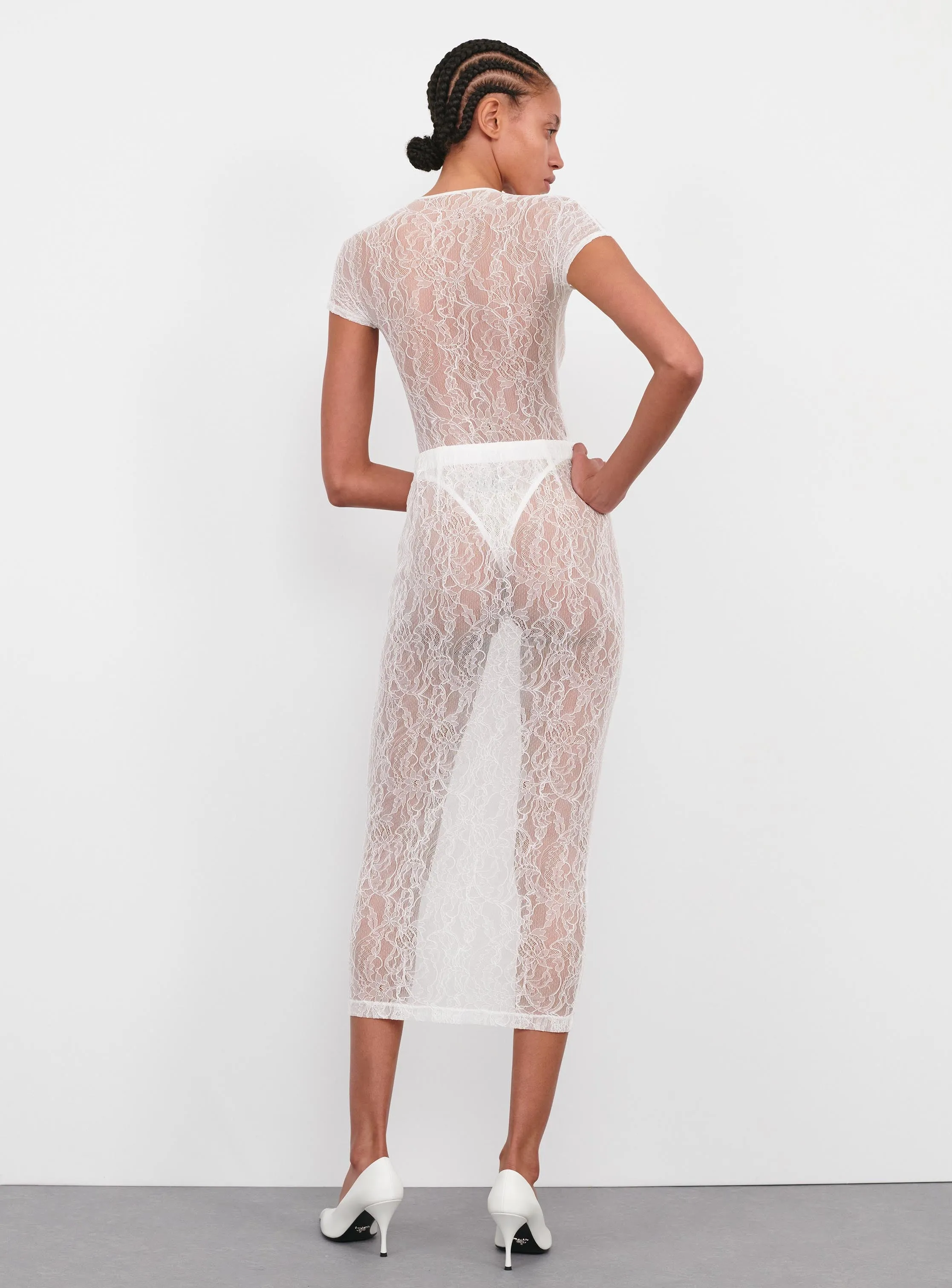 Lace Skirt sold by WARDROBE.NYC product image thumbnail 3