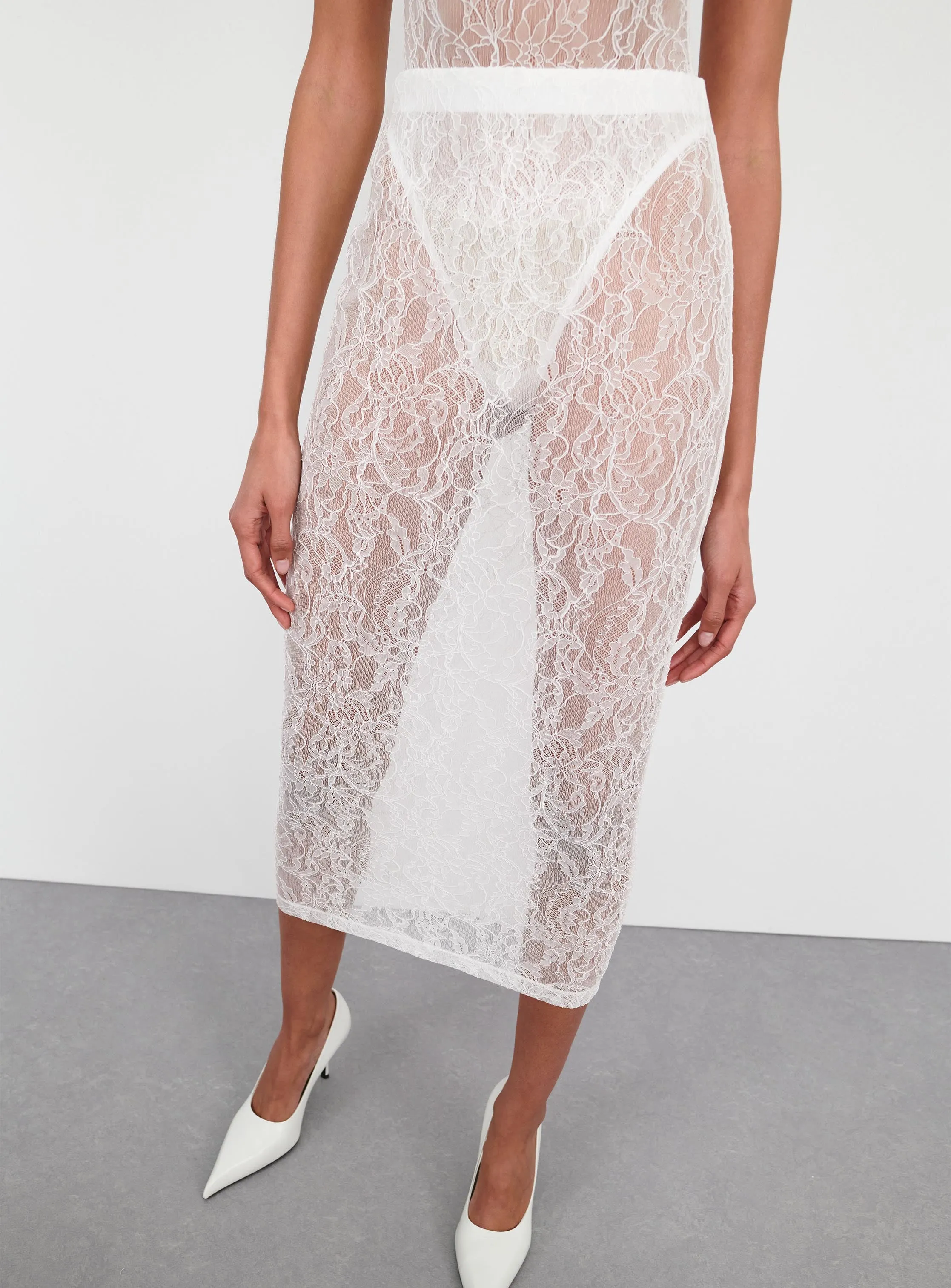 Lace Skirt sold by WARDROBE.NYC product image thumbnail 4