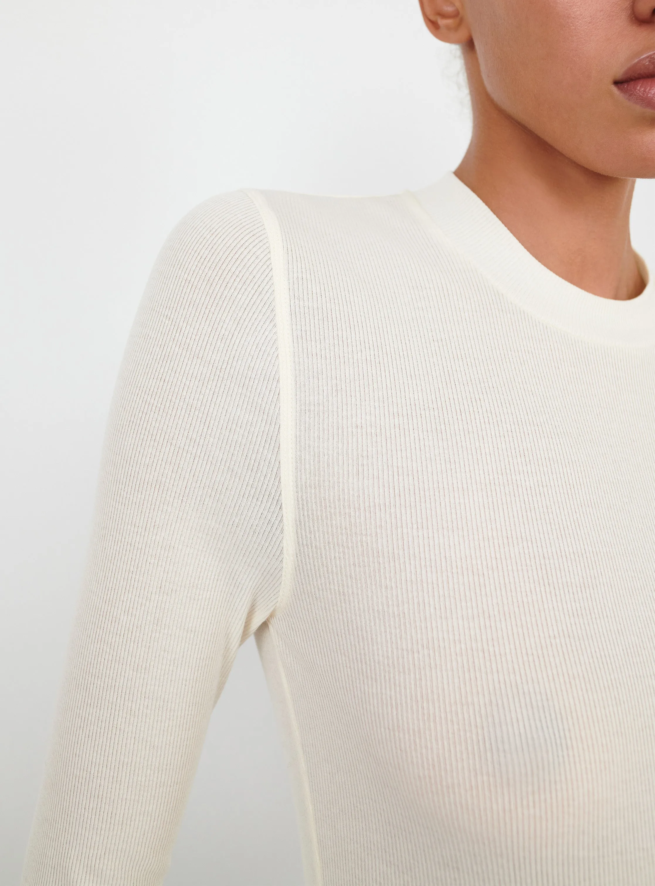 Ribbed Long Sleeve Tee sold by WARDROBE.NYC product image thumbnail 5
