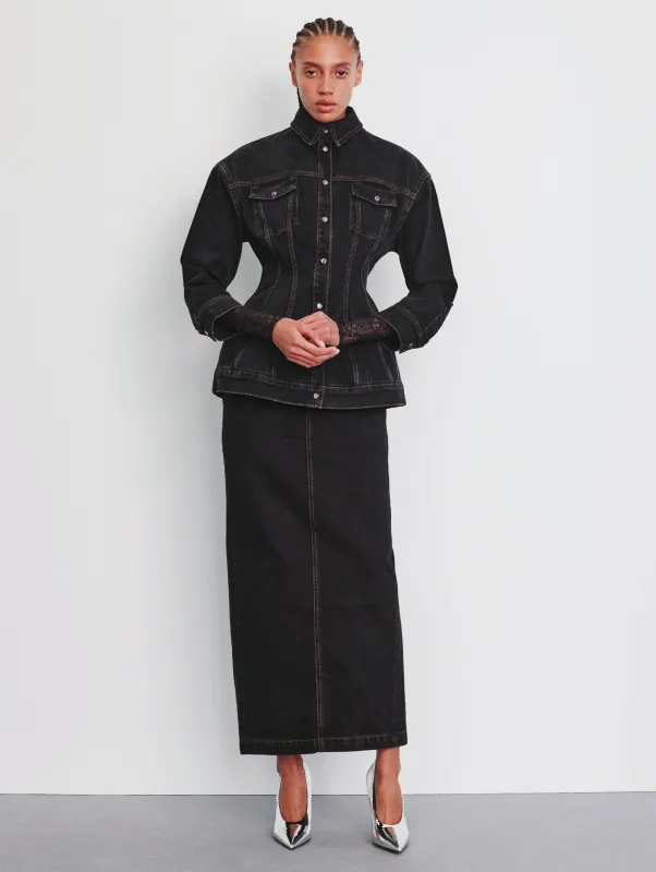 Denim Contour Jacket sold by WARDROBE.NYC