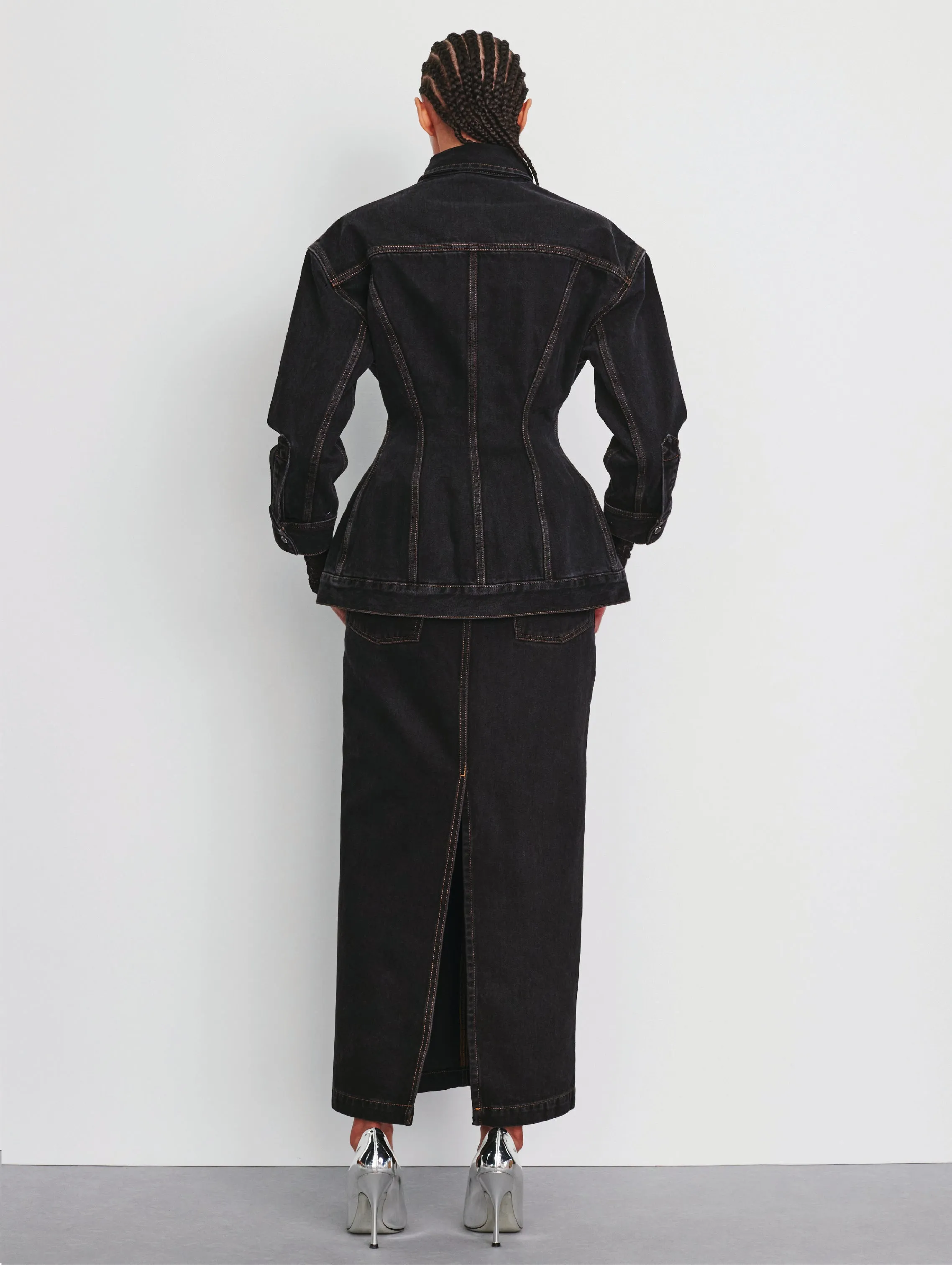 Denim Contour Jacket sold by WARDROBE.NYC product image thumbnail 2