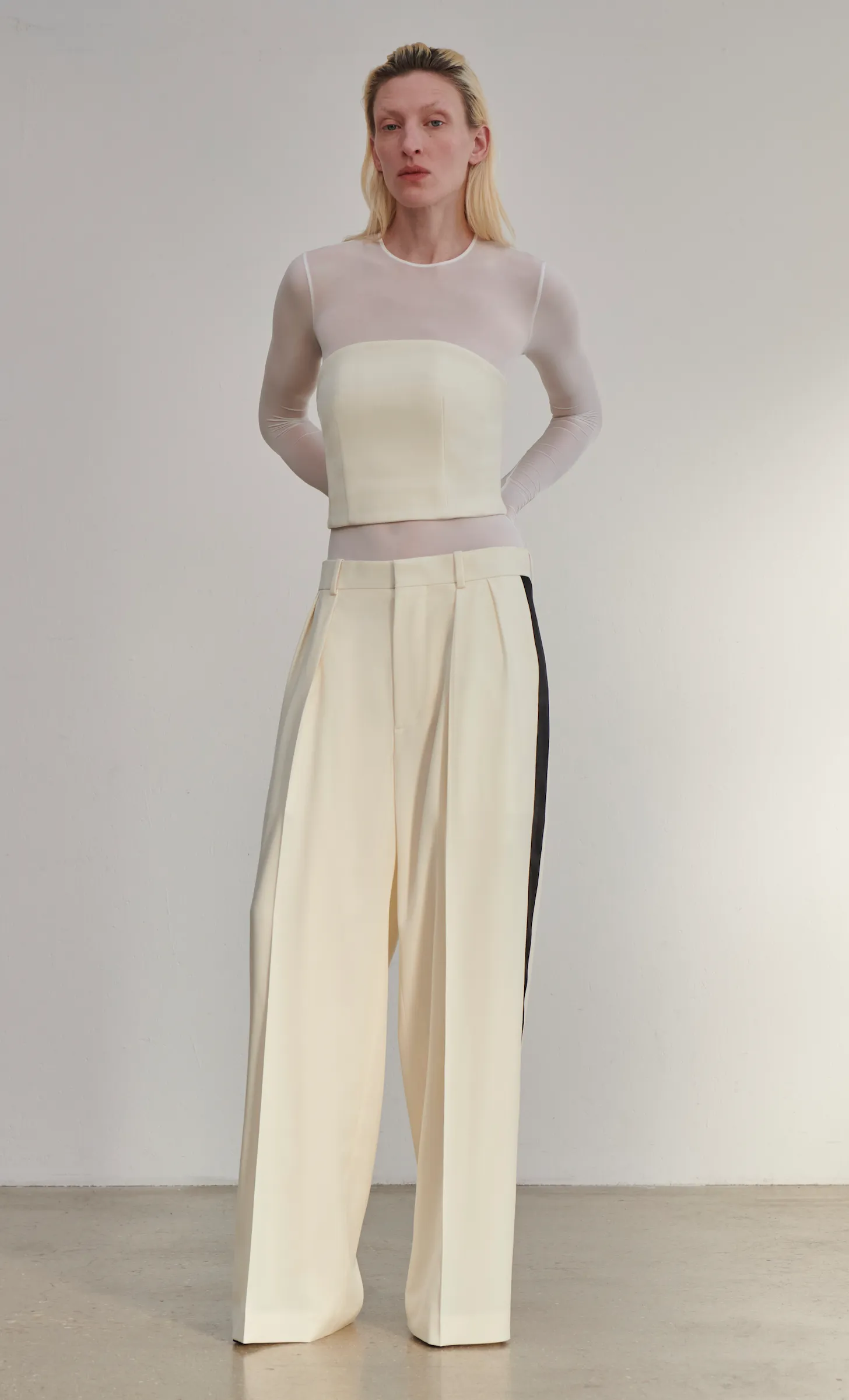 Low Rise Tuxedo Trouser sold by WARDROBE.NYC product image thumbnail 2