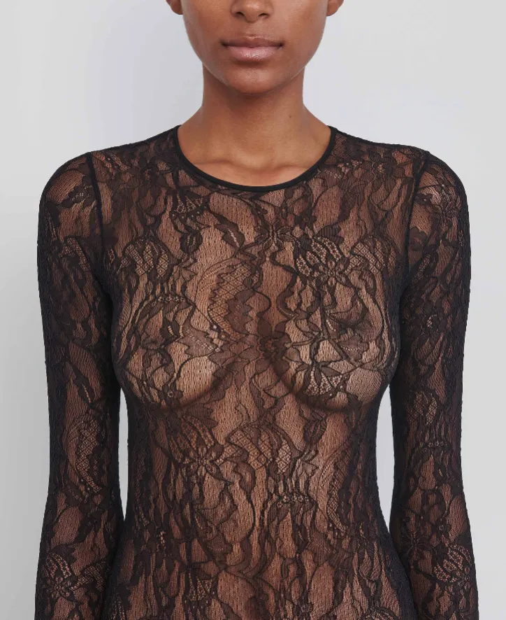 High Cut Lace Bodysuit sold by WARDROBE.NYC