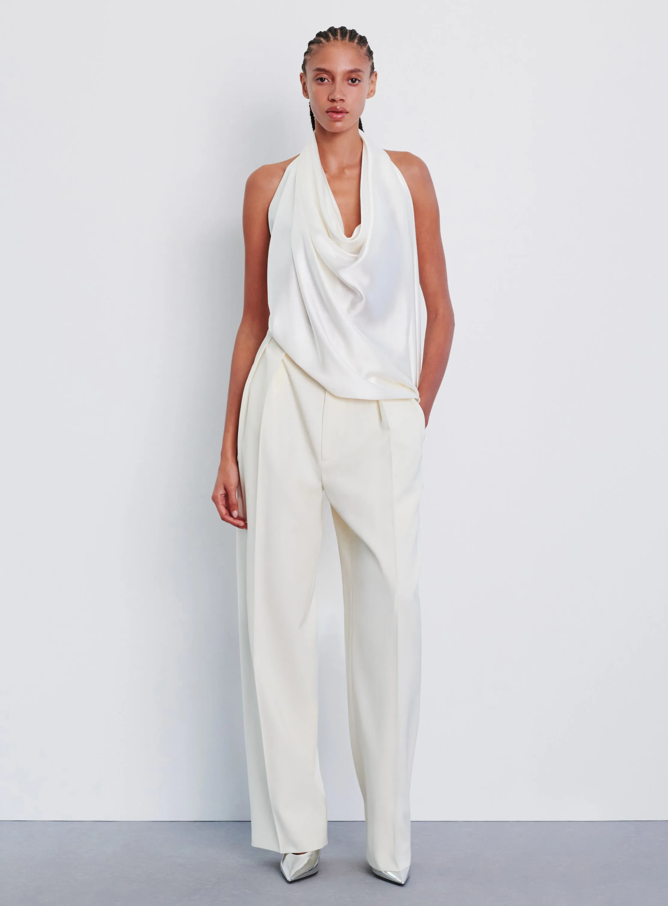 Satin Halter Blouse sold by WARDROBE.NYC