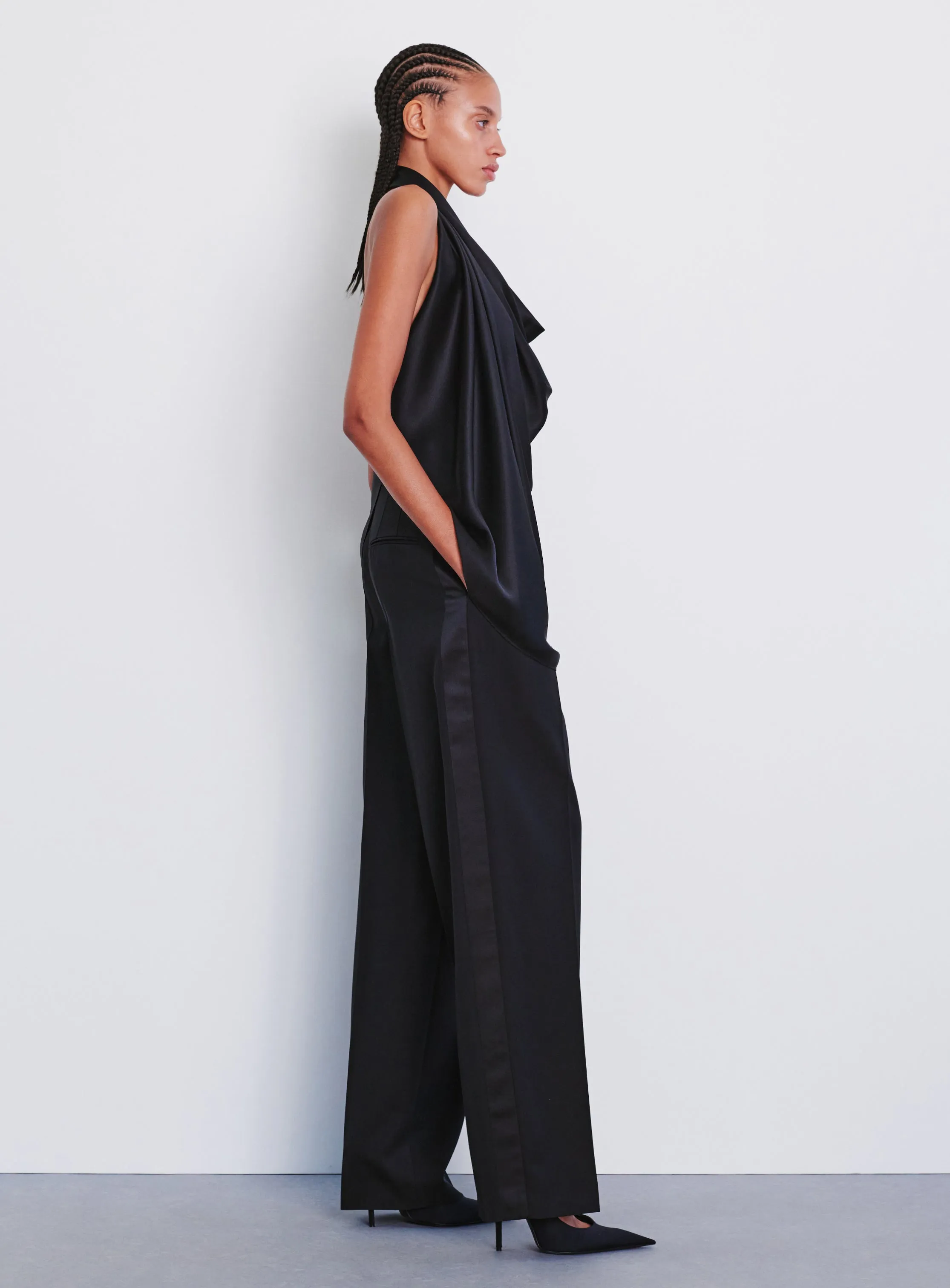 Satin Halter Blouse sold by WARDROBE.NYC product image thumbnail 2