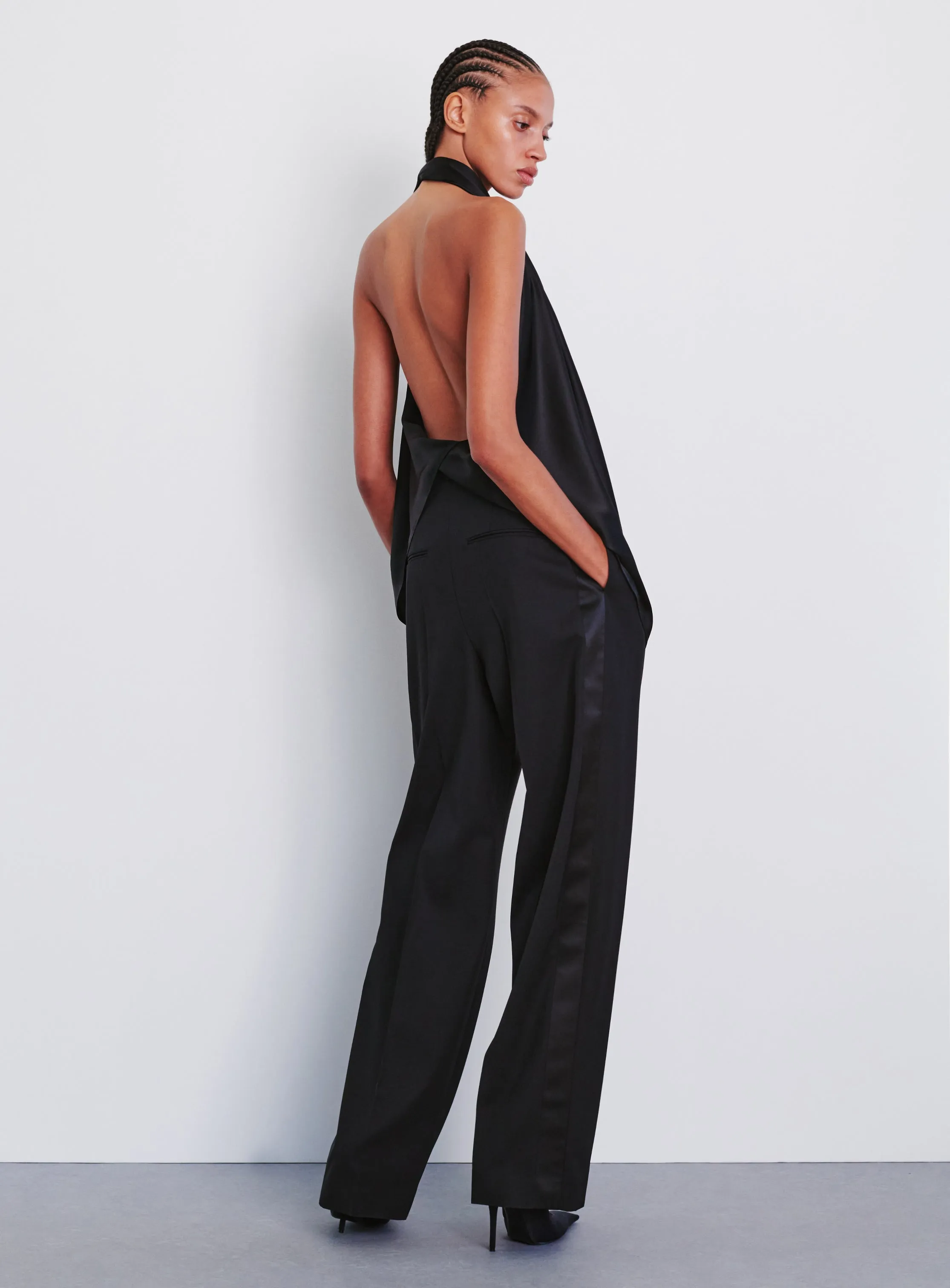 Satin Halter Blouse sold by WARDROBE.NYC product image thumbnail 3