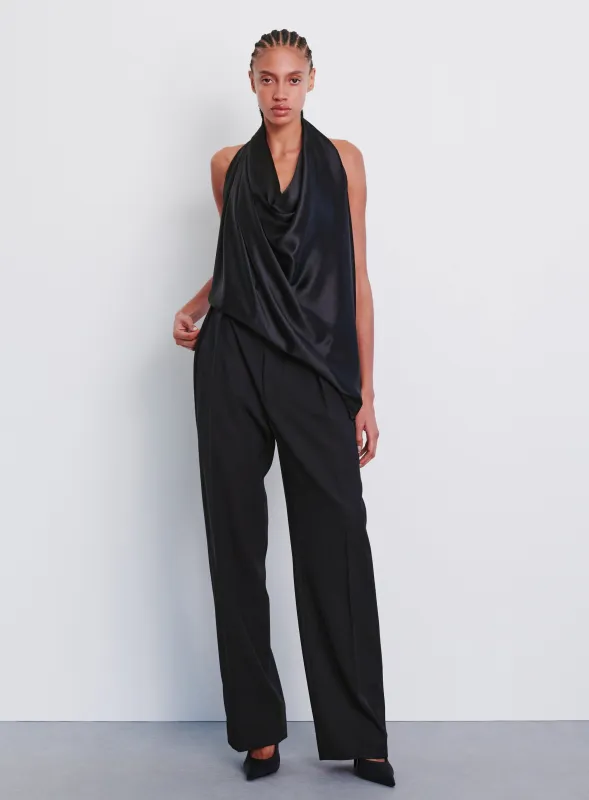 Satin Halter Blouse made by WARDROBE.NYC