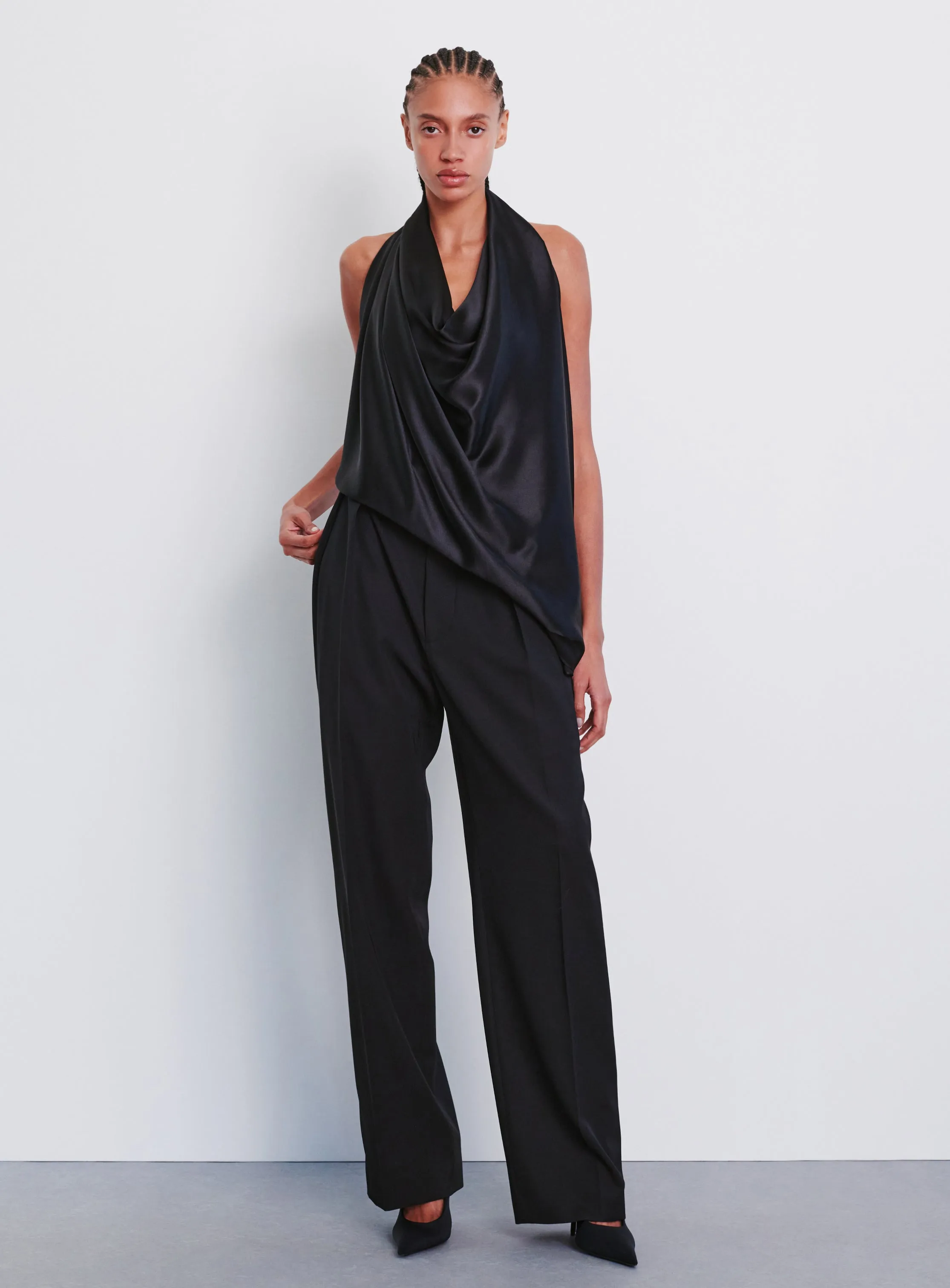 Satin Halter Blouse sold by WARDROBE.NYC