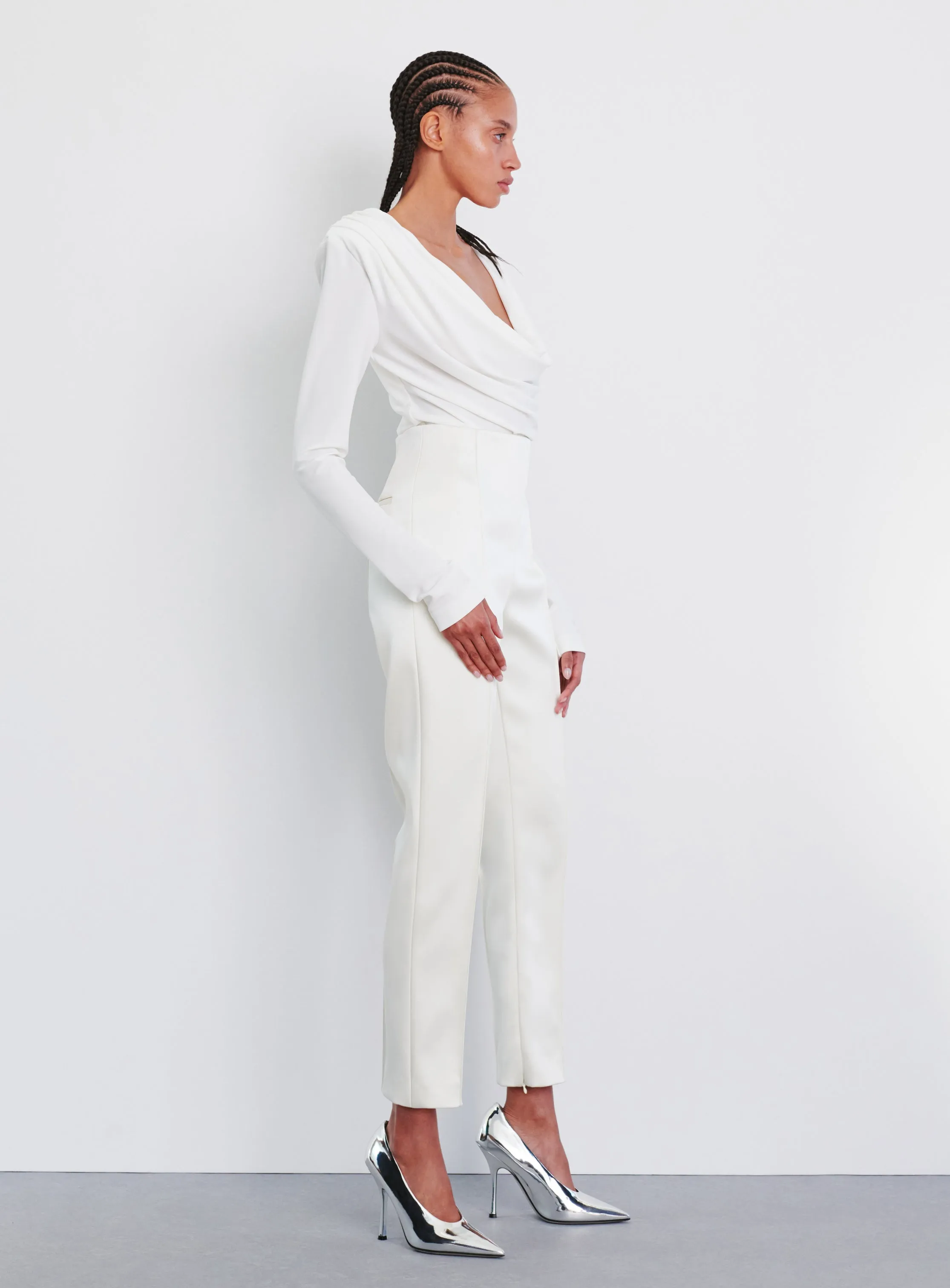 Evening Draped Neck sold by WARDROBE.NYC product image thumbnail 2