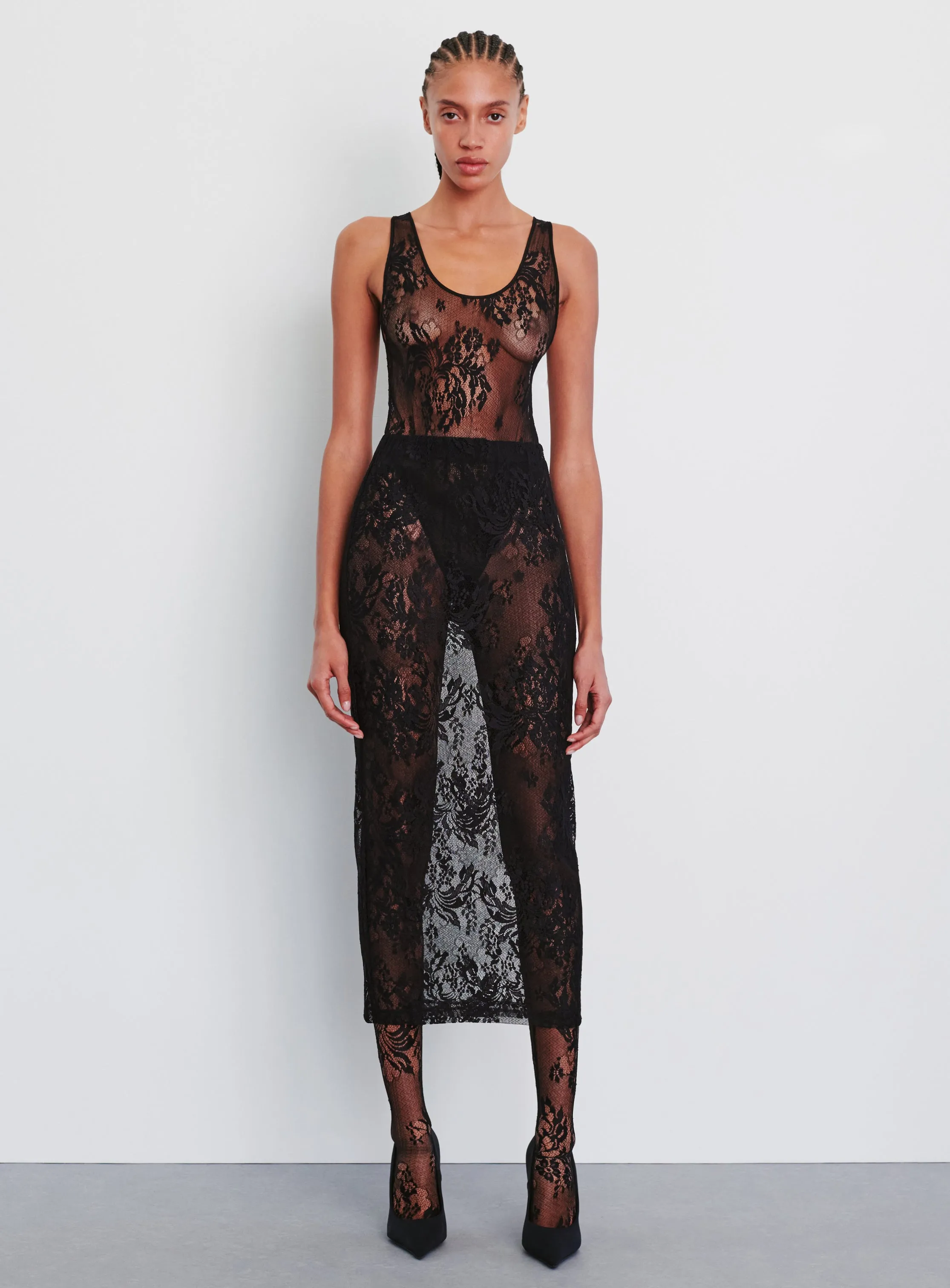 Evening Lace Tank Bodysuit sold by WARDROBE.NYC