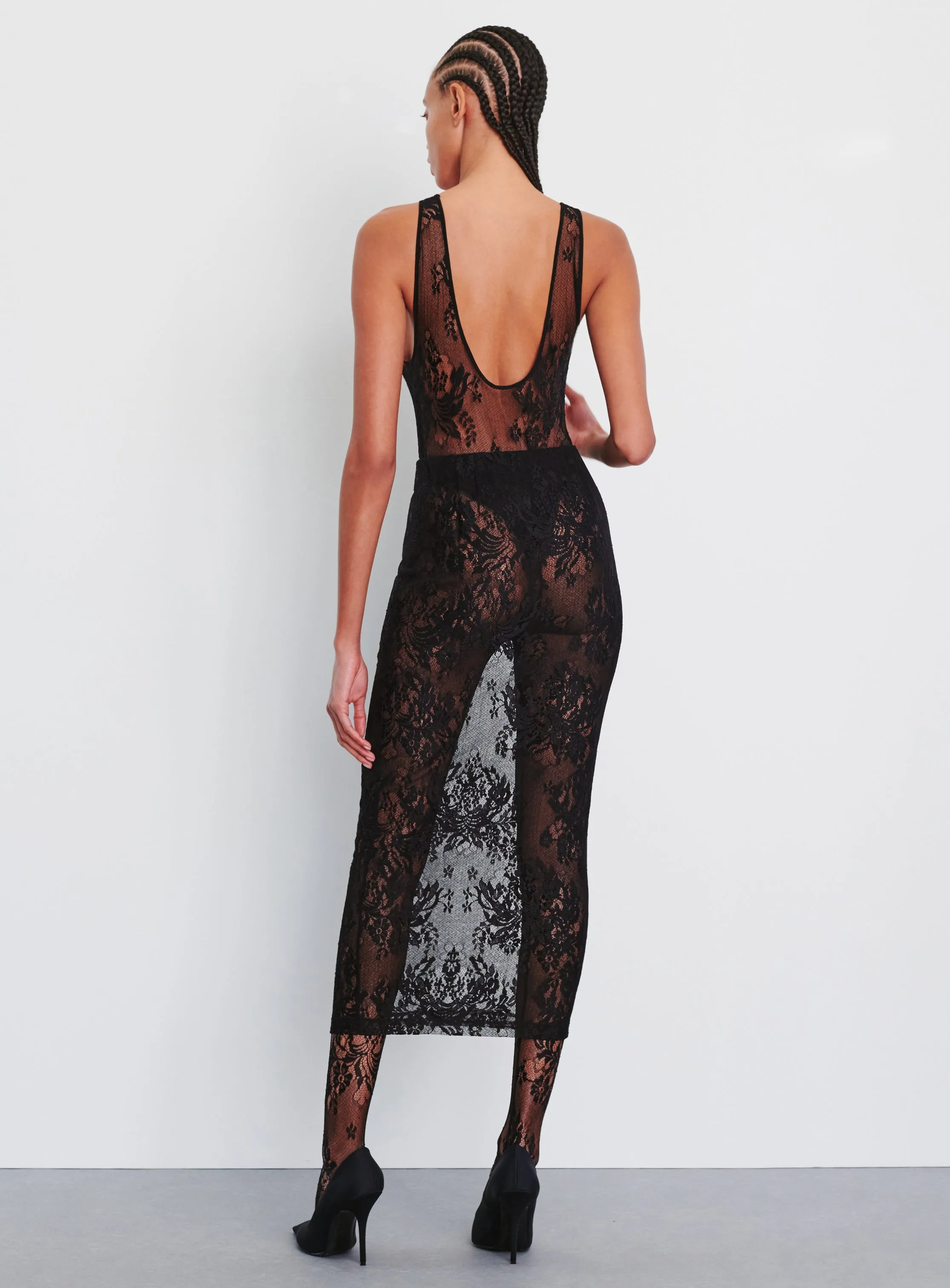 Evening Lace Tank Bodysuit sold by WARDROBE.NYC product image thumbnail 3