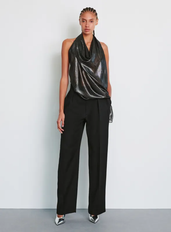 Metallic Halter Blouse made by WARDROBE.NYC