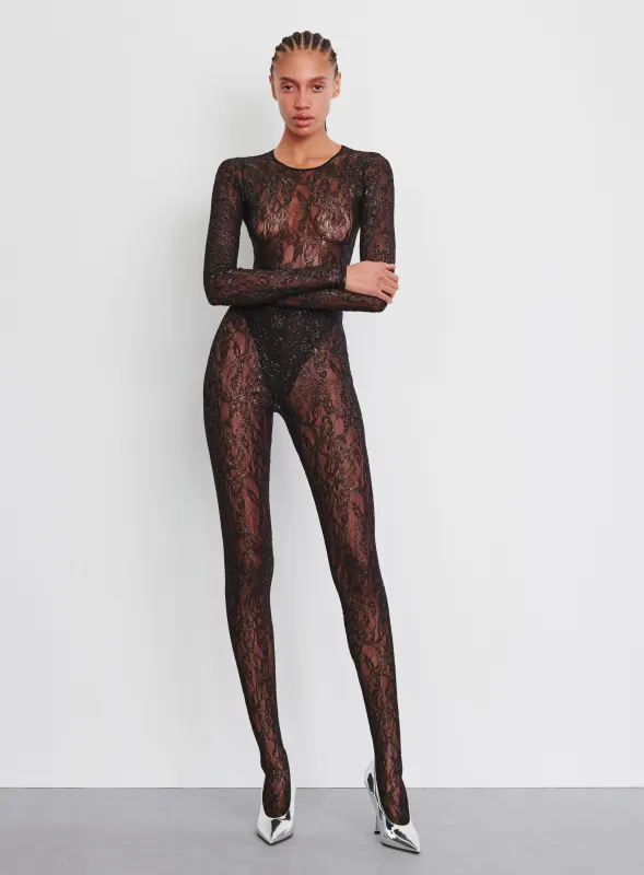 Metallic Lace Tight sold by WARDROBE.NYC