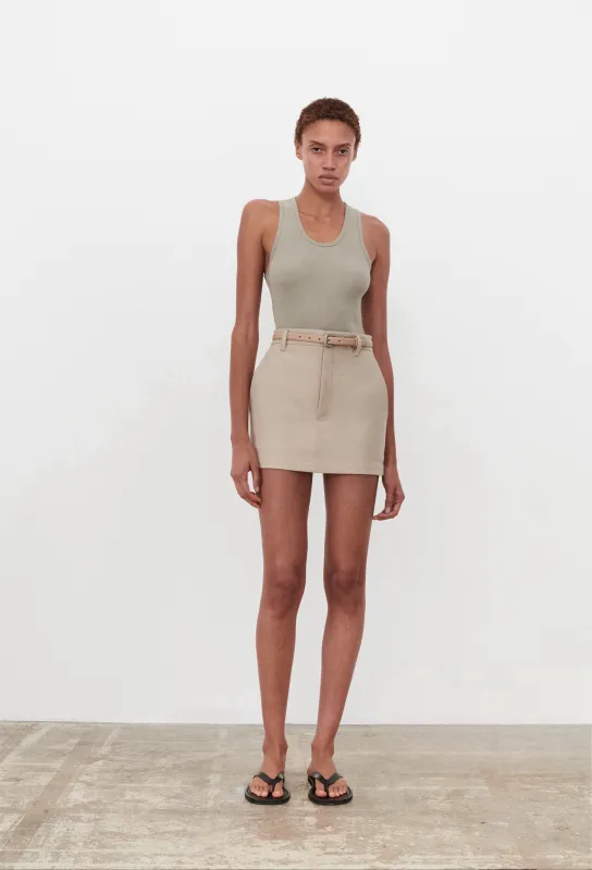 Drill Mini Skirt made by WARDROBE.NYC