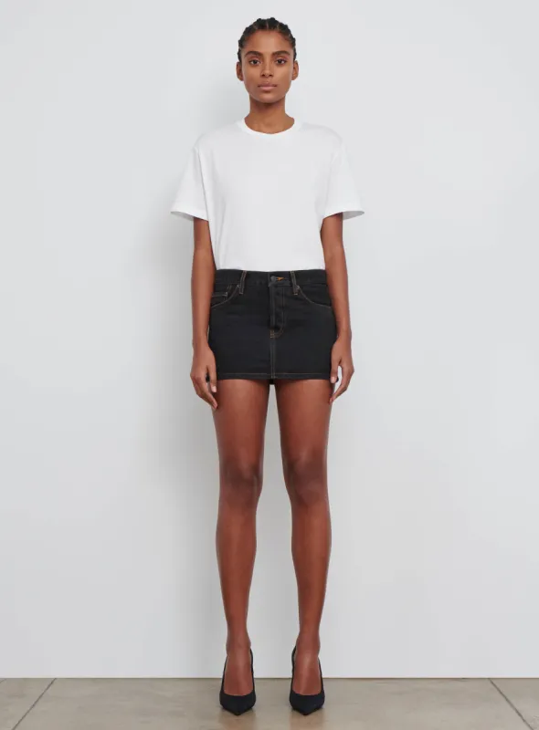 Denim Micro Mini Skirt sold by WARDROBE.NYC