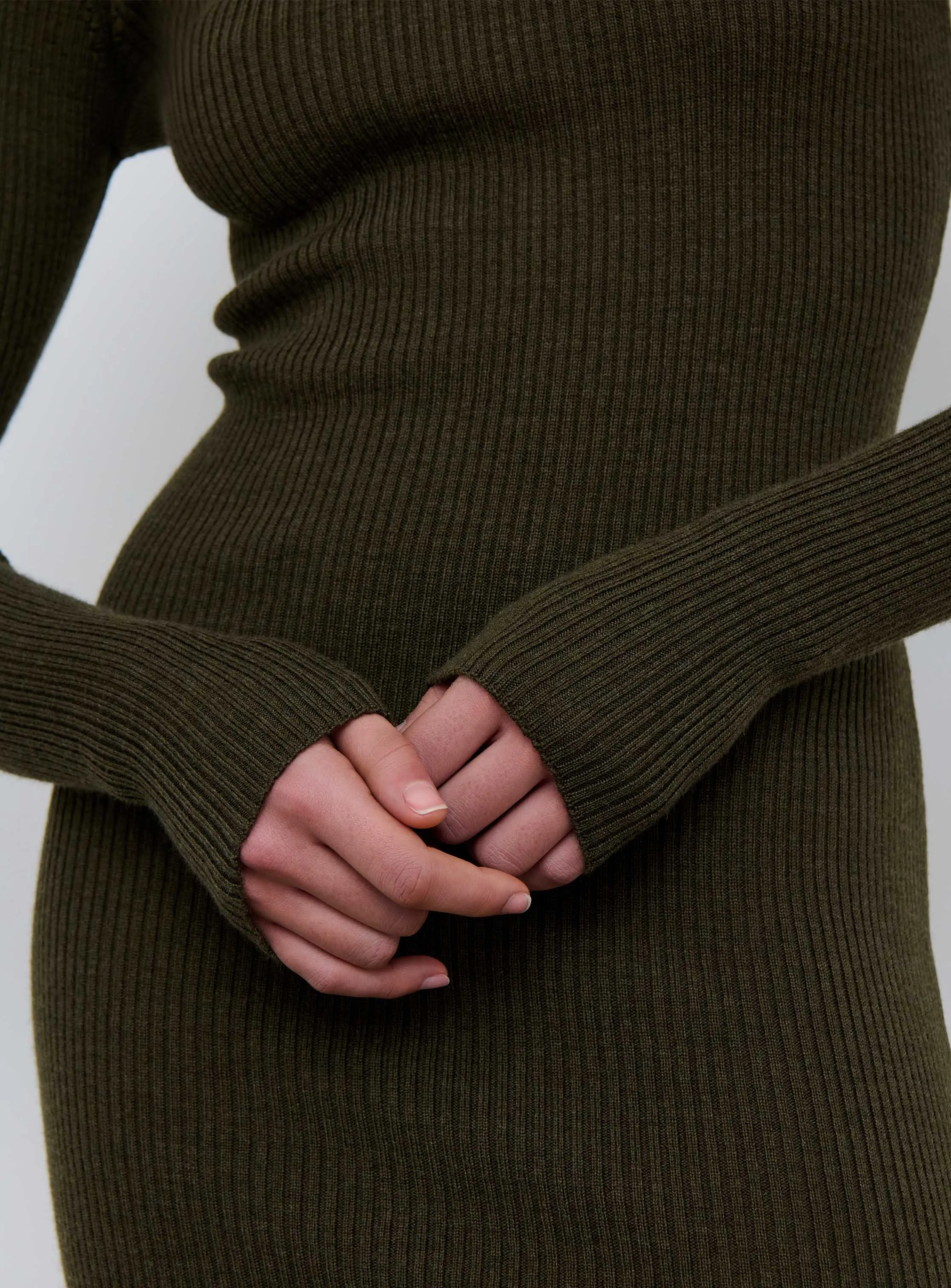 Ribbed Long Sleeve Dress Mini sold by WARDROBE.NYC product image thumbnail 5