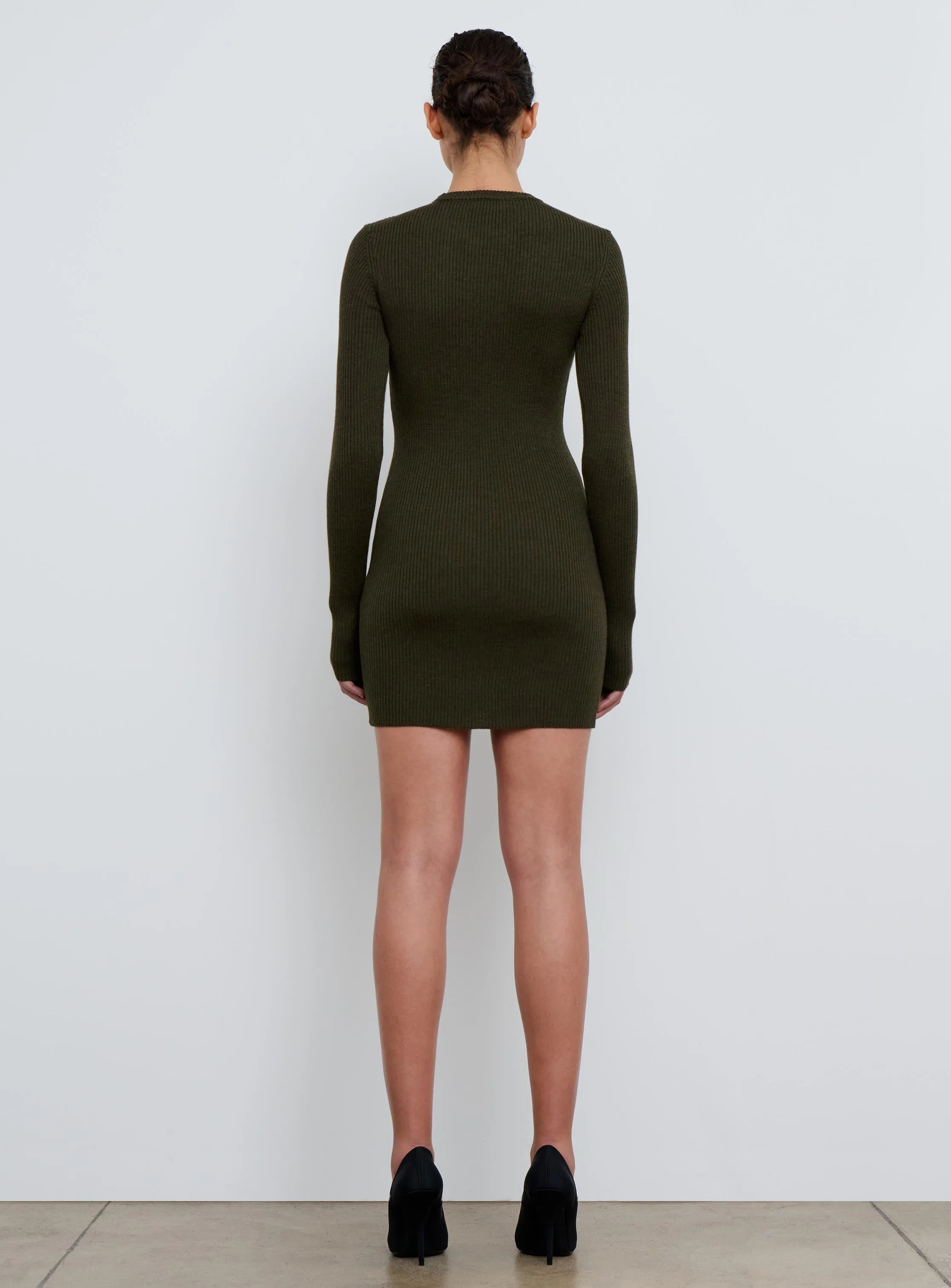 Ribbed Long Sleeve Dress Mini sold by WARDROBE.NYC product image thumbnail 3