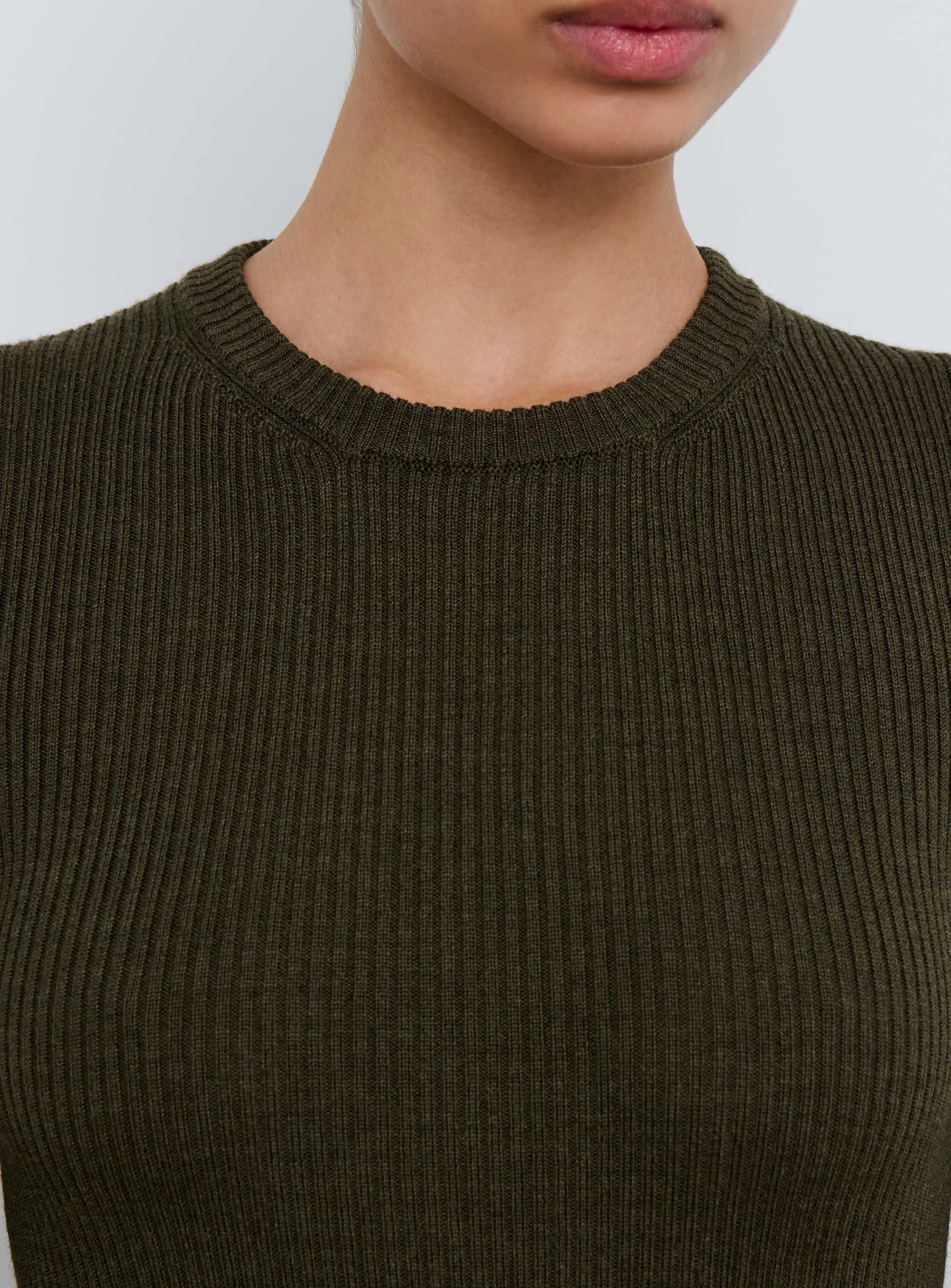 Ribbed Long Sleeve Dress Mini sold by WARDROBE.NYC product image thumbnail 4