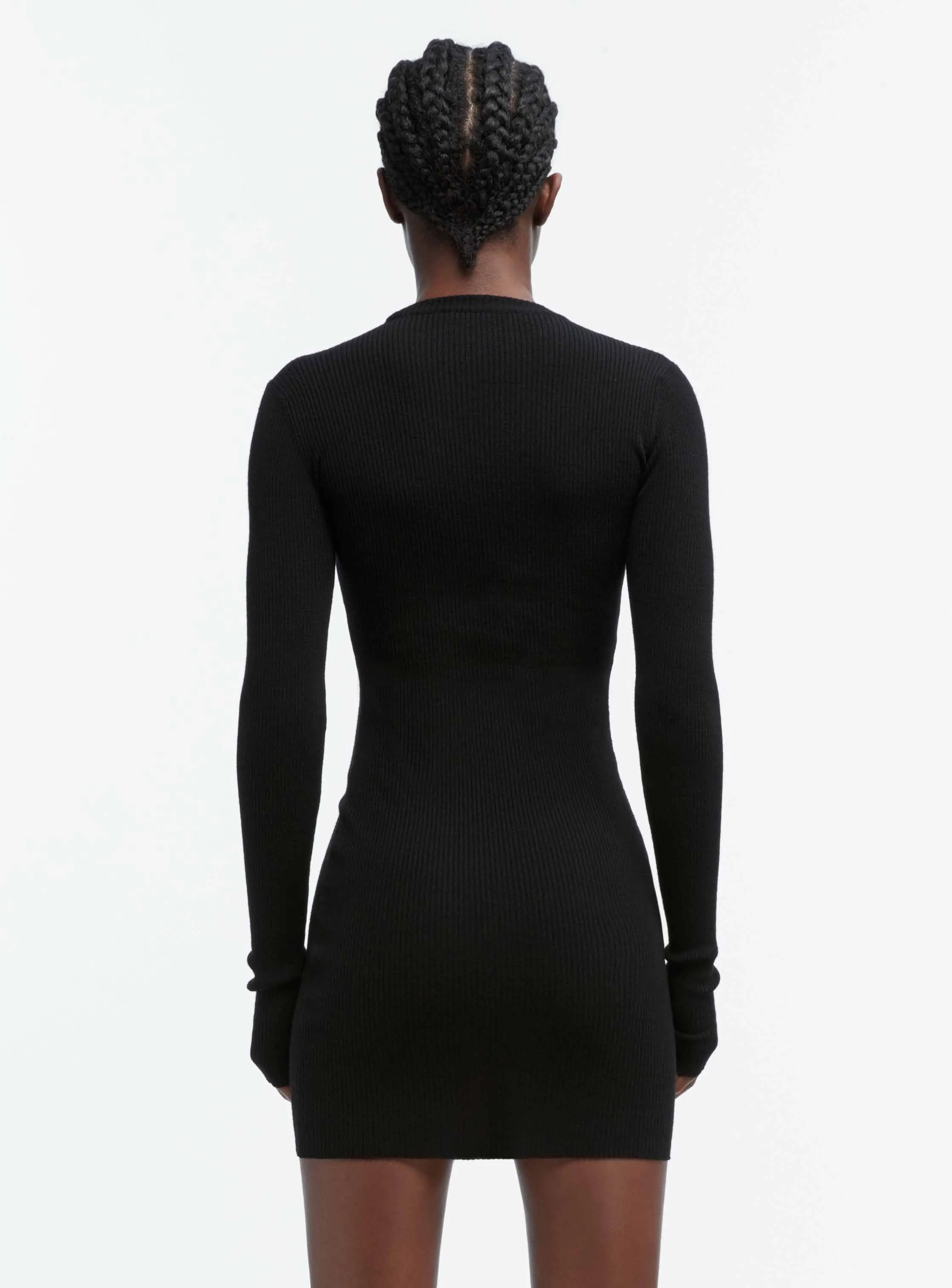 Ribbed Long Sleeve Dress Mini sold by WARDROBE.NYC product image thumbnail 3