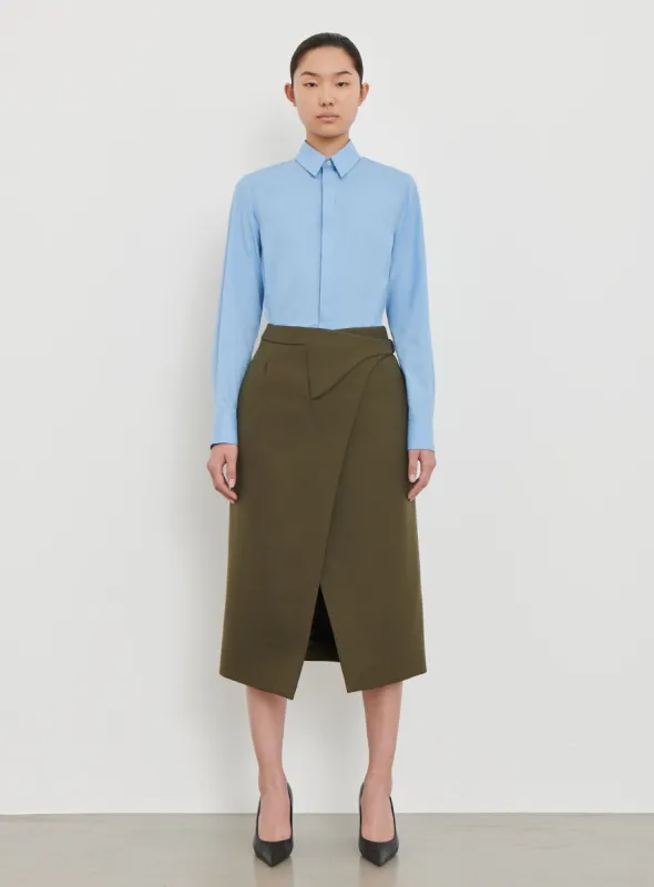 Wrap Skirt Midi sold by WARDROBE.NYC