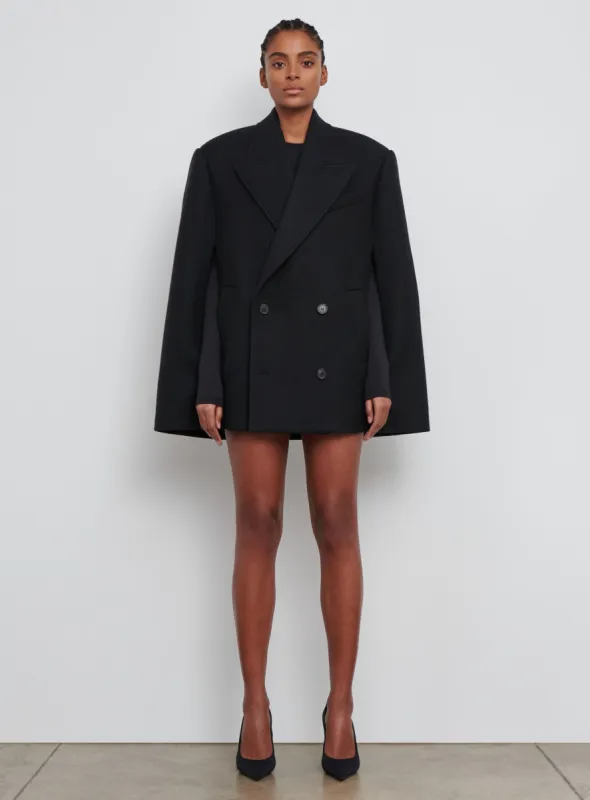 Double Breasted Crop Cape sold by WARDROBE.NYC
